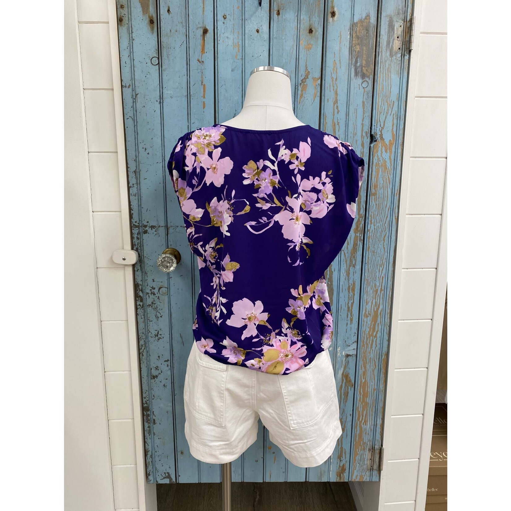 Veronica M VM Shirred Shoulder Top