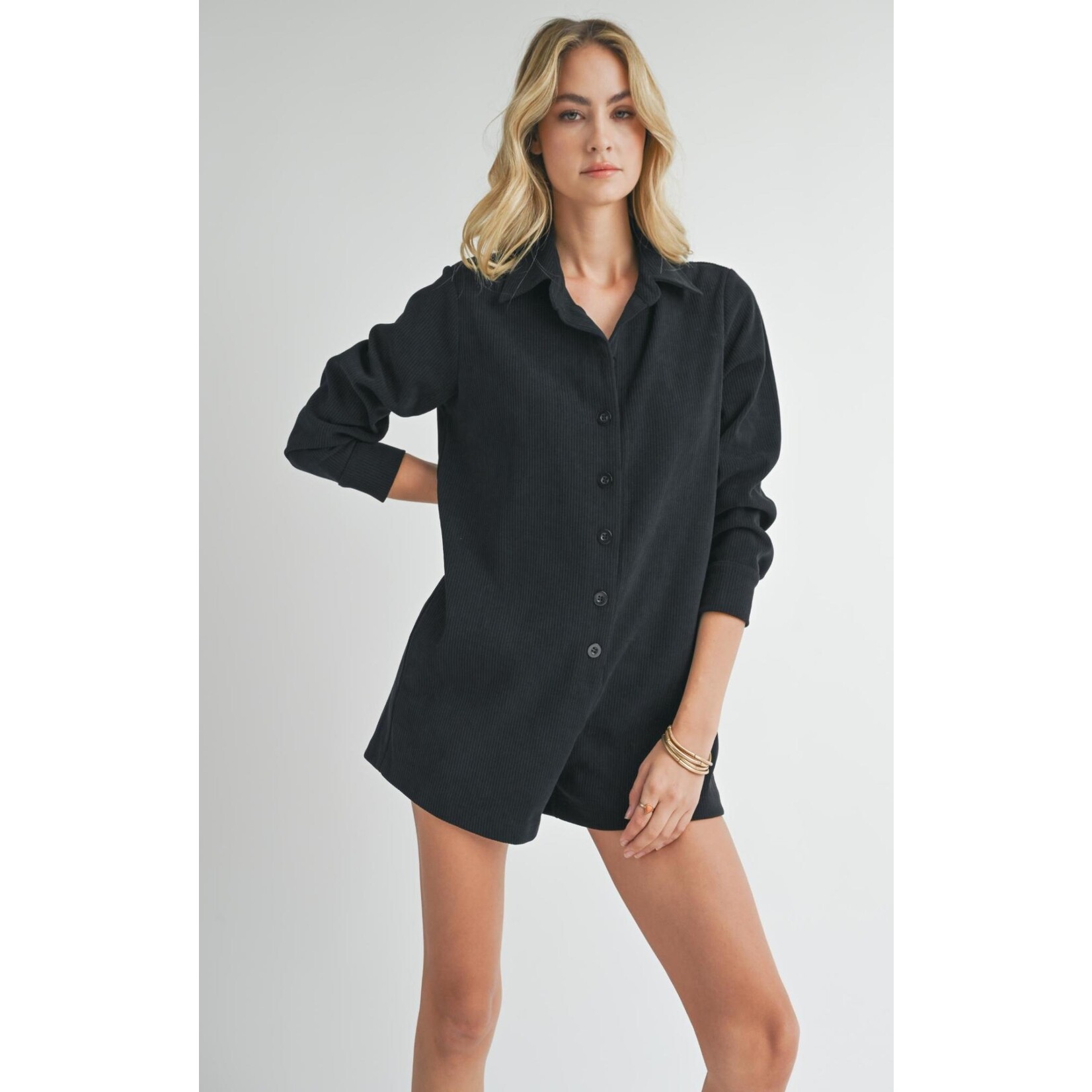 Sadie Sage SS Artful Corduroy Romper