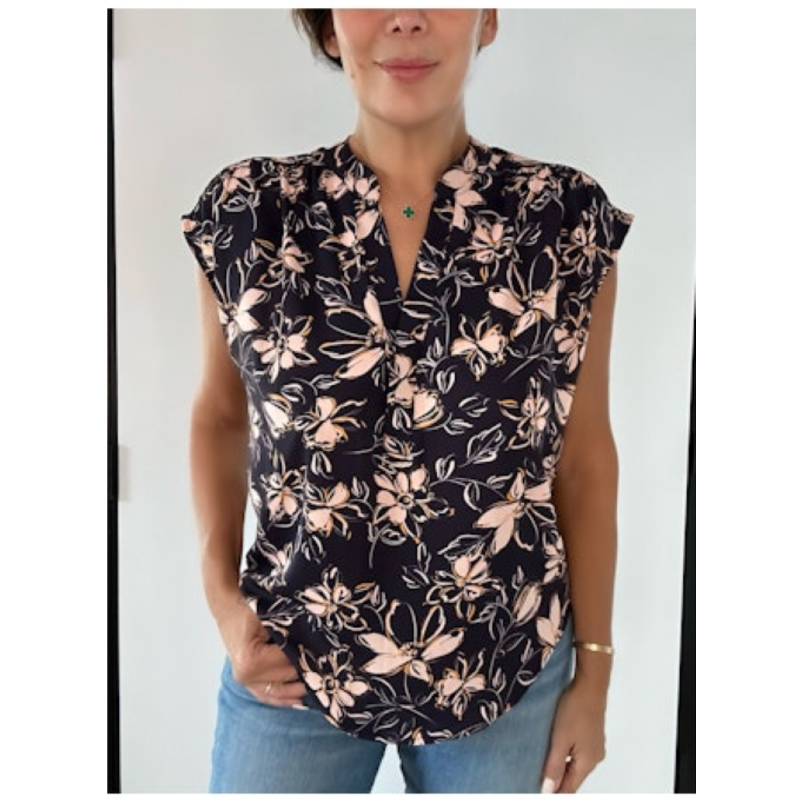 Veronica M VM Woven Dolman Tee
