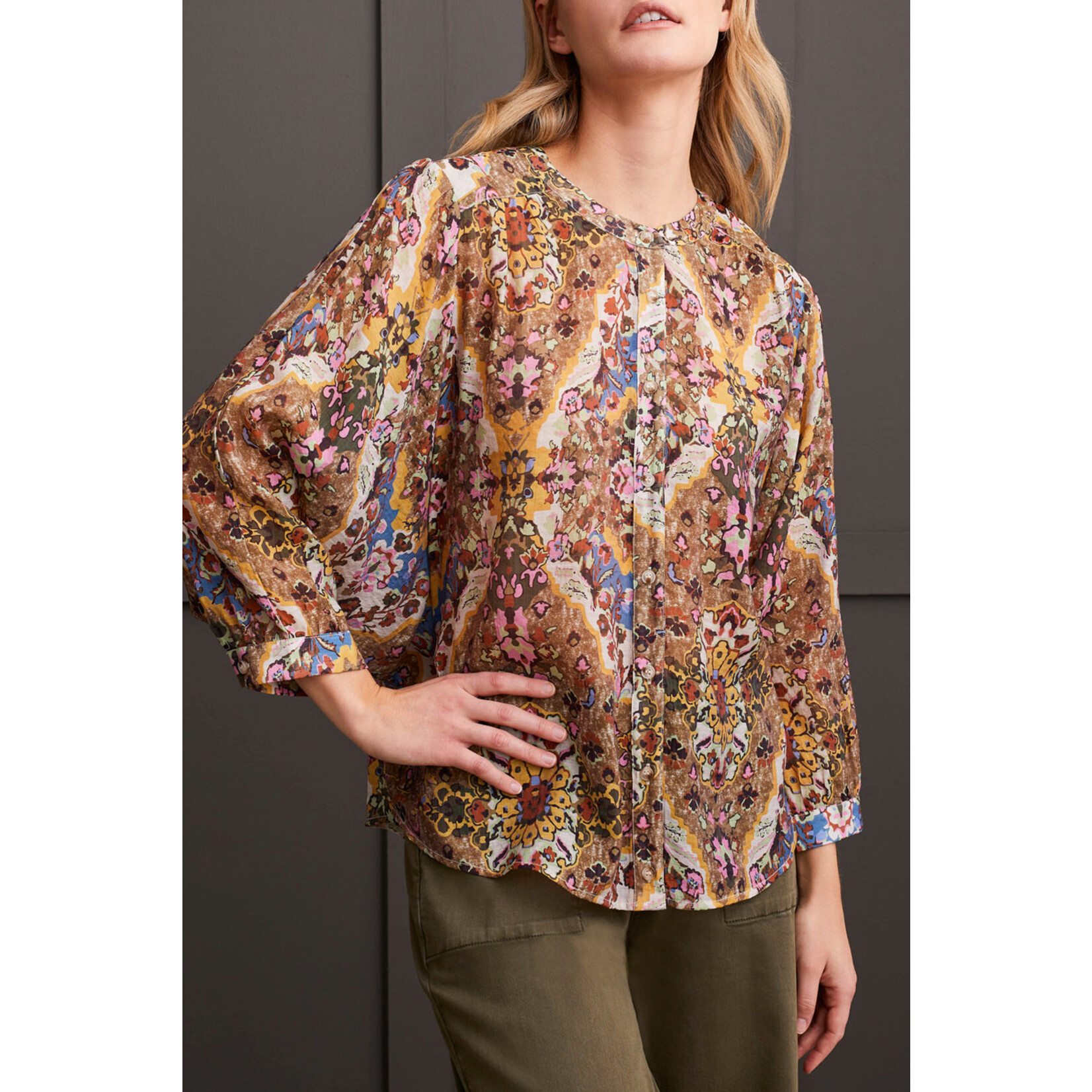 Tribal T Dolman Wide Sleeve Blouse