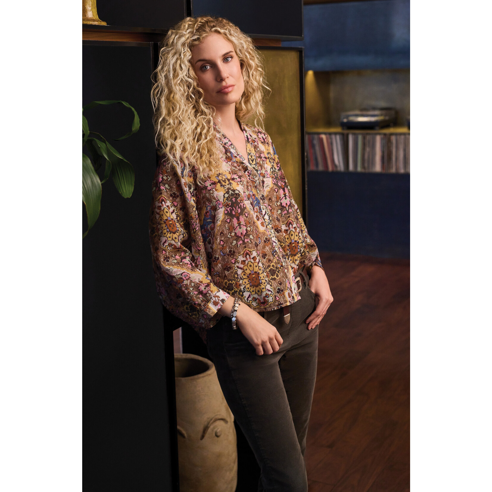 Tribal T Dolman Wide Sleeve Blouse