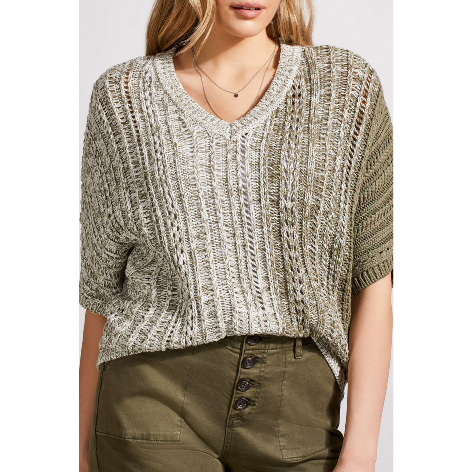 Tribal T Dolman Elbow Sleeve Sweater