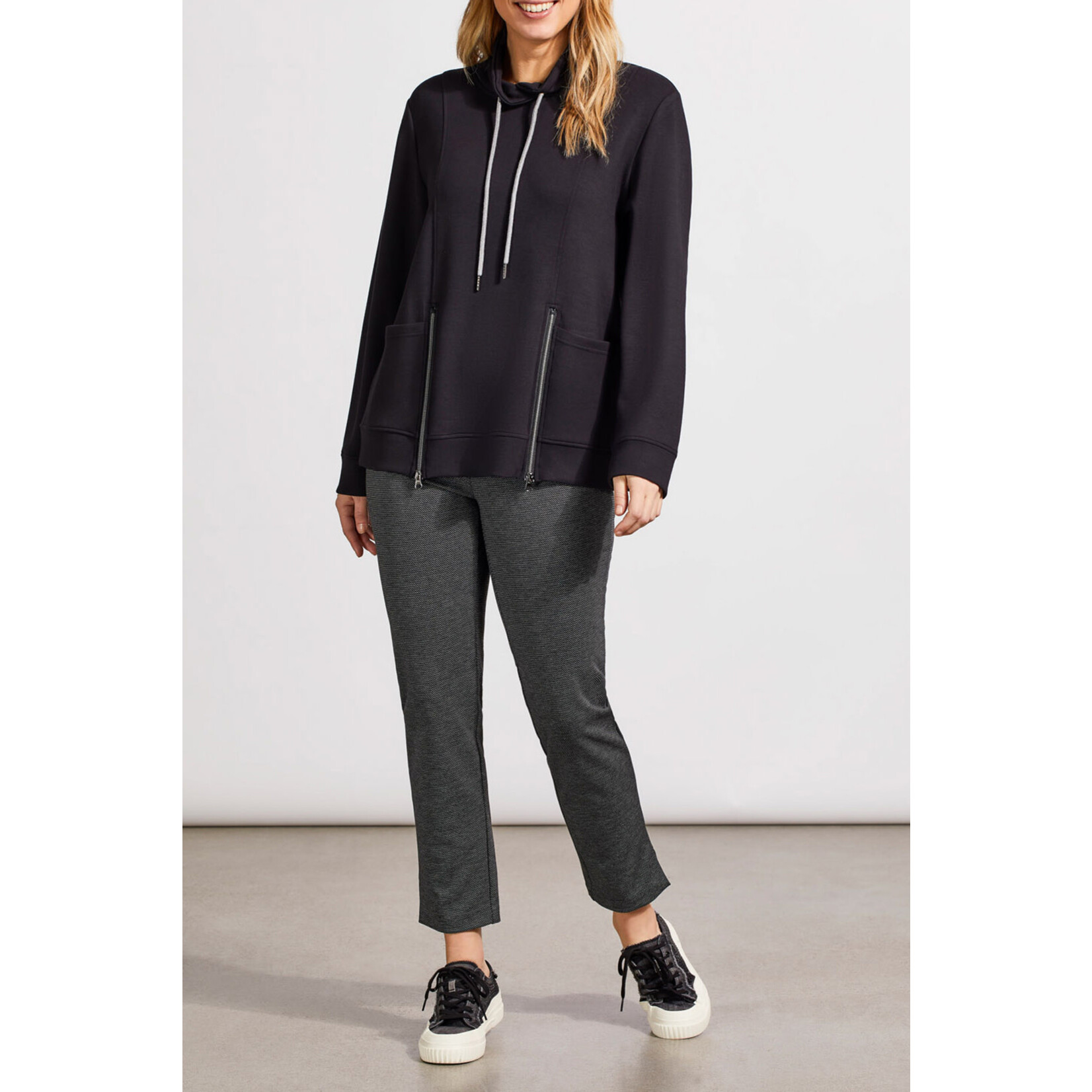 Tribal T Funnel Neck Top w/ Pockets