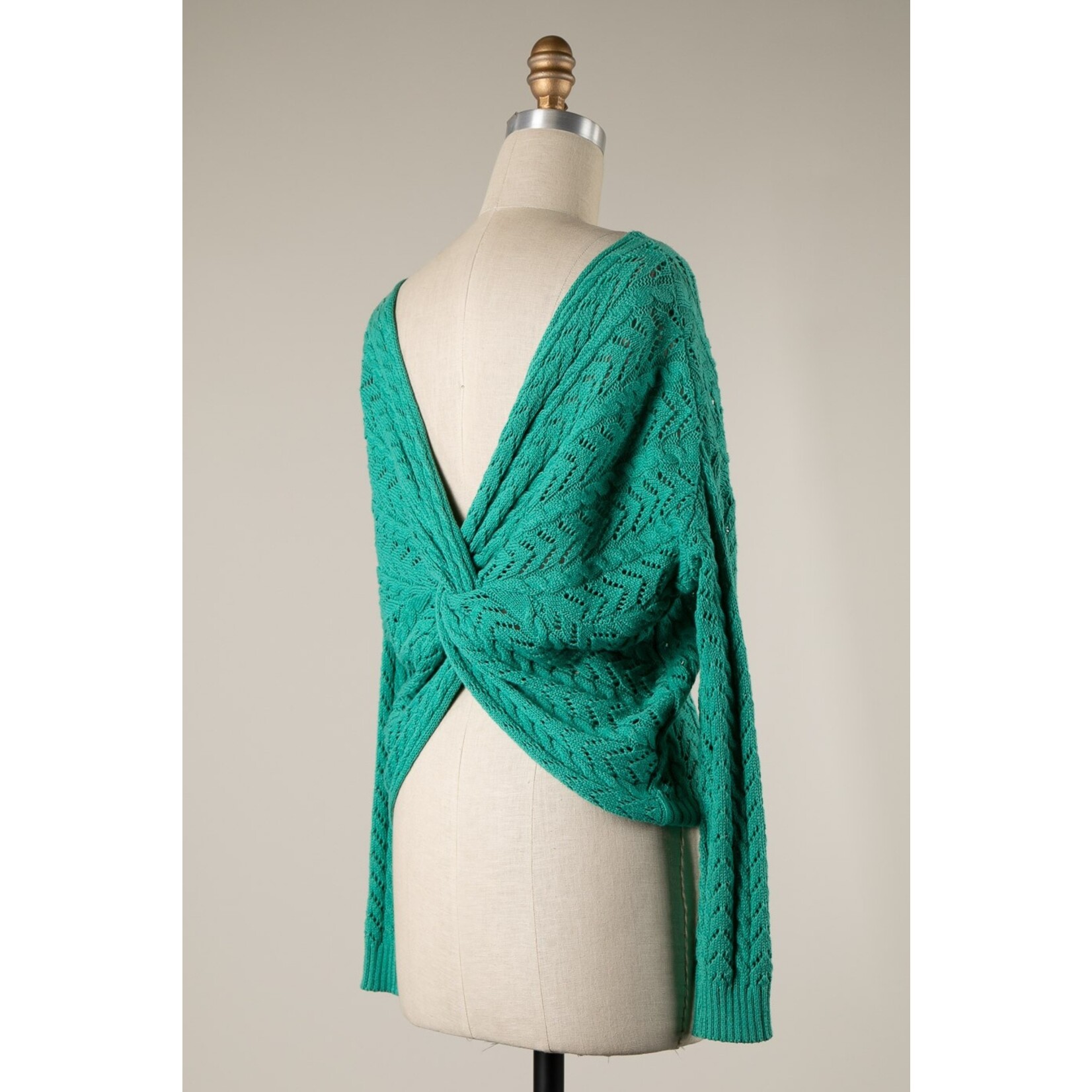 Miracle M Reversible Twist Detail Knit Top