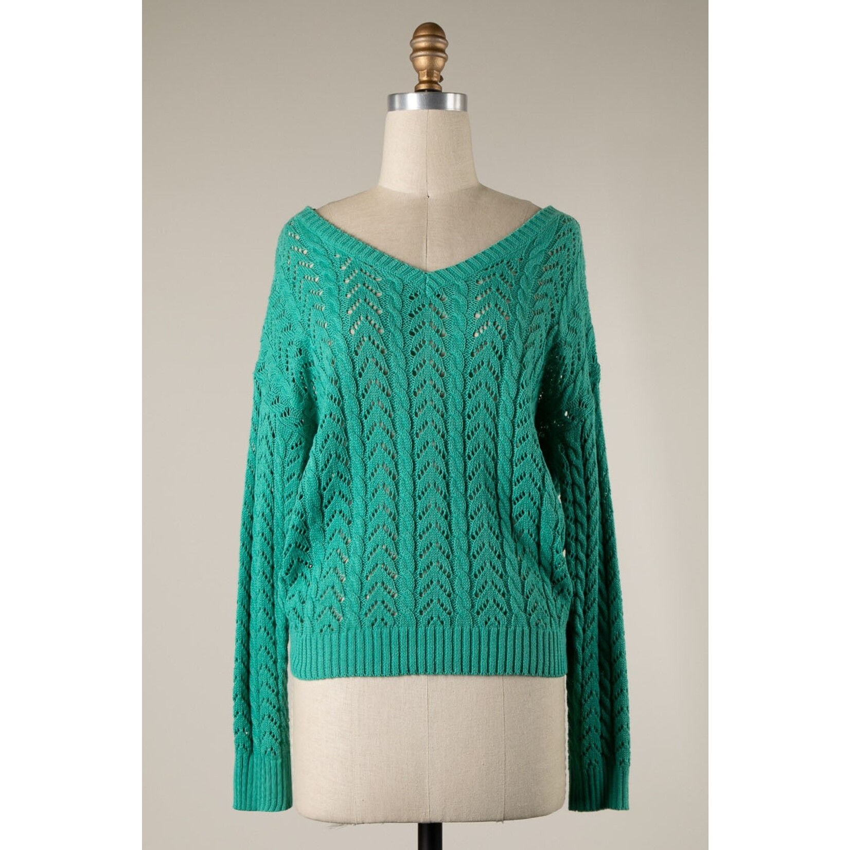 Miracle M Reversible Twist Detail Knit Top