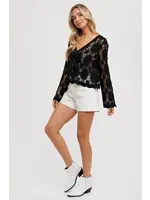 Bluivy Black crochet Cardigan