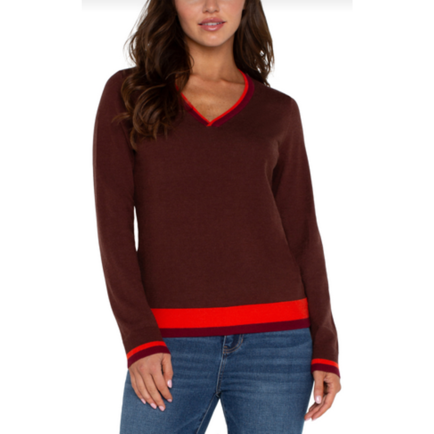 Liverpool L LS Colorblock Sweater