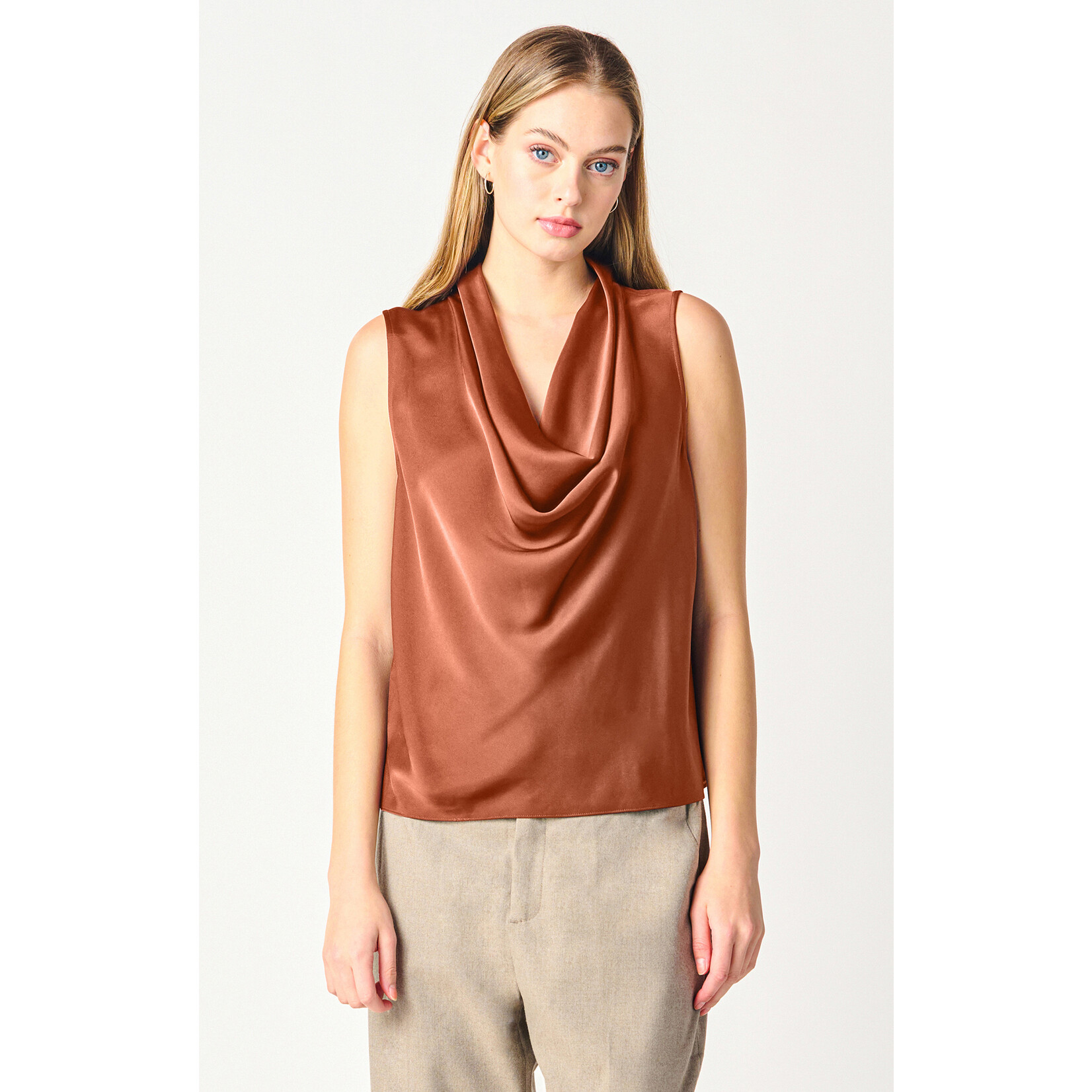 Dex Dex Drapeneck Blouse