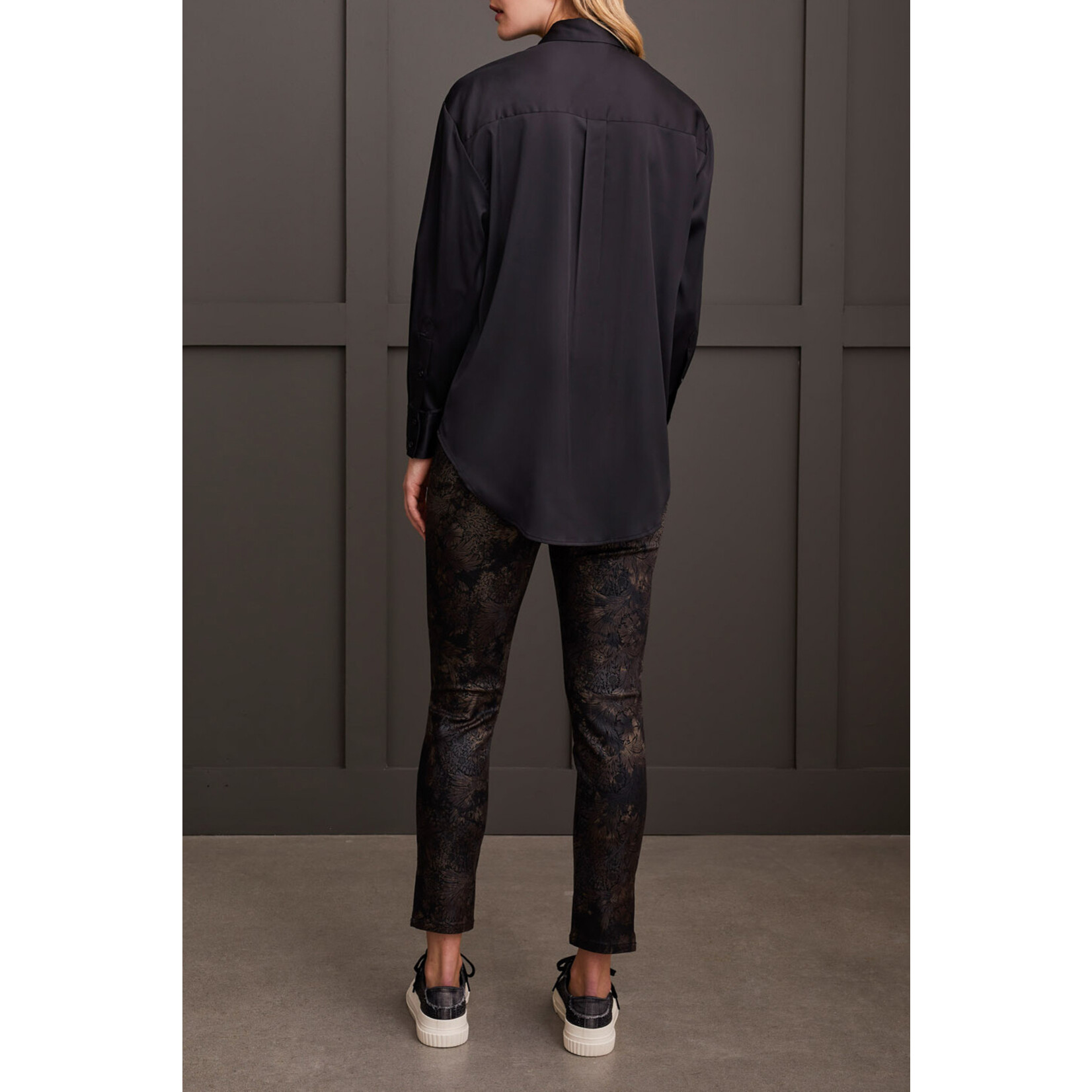Tribal T Satin Button Up