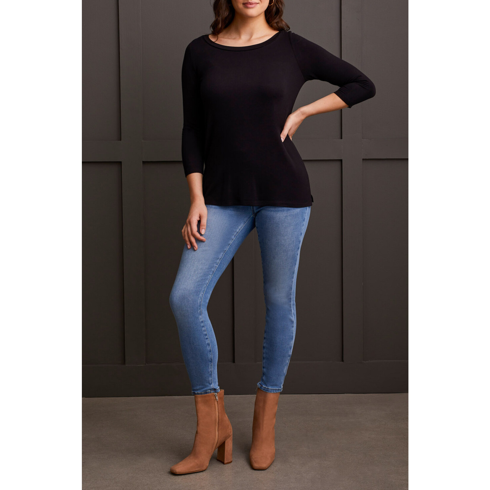 Tribal T 3/4 Sleeve Crew w/ Slits