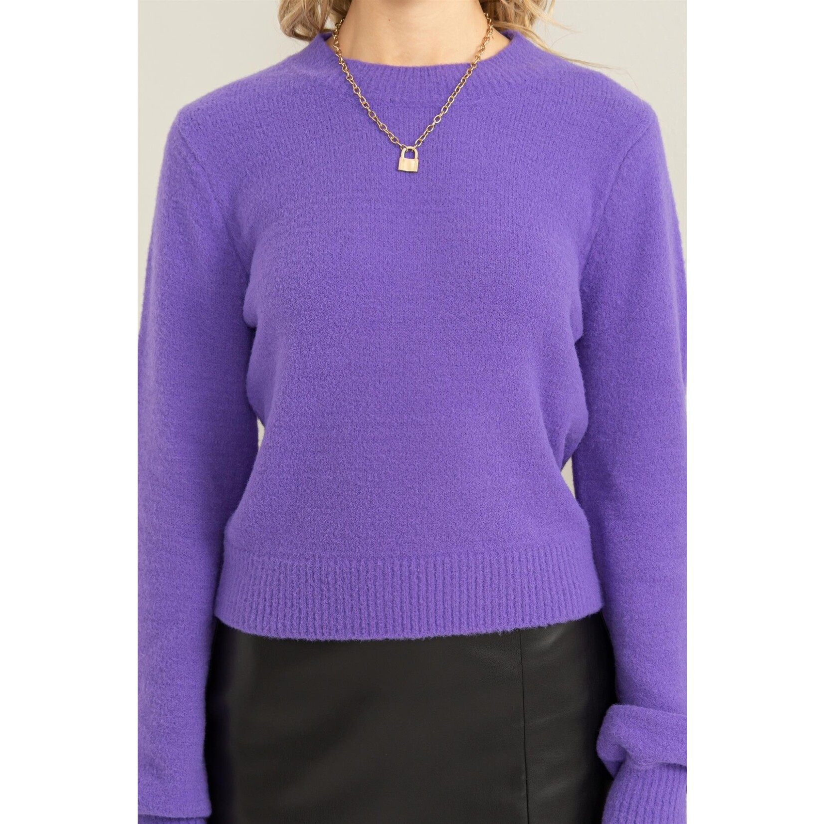 Hyfve Hyfve Cropped Long Sleeve Sweater