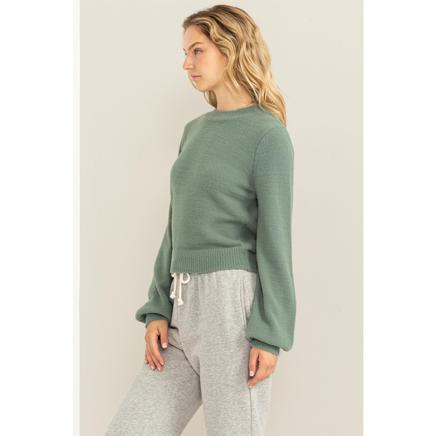 Hyfve Hyfve Cropped Long Sleeve Sweater