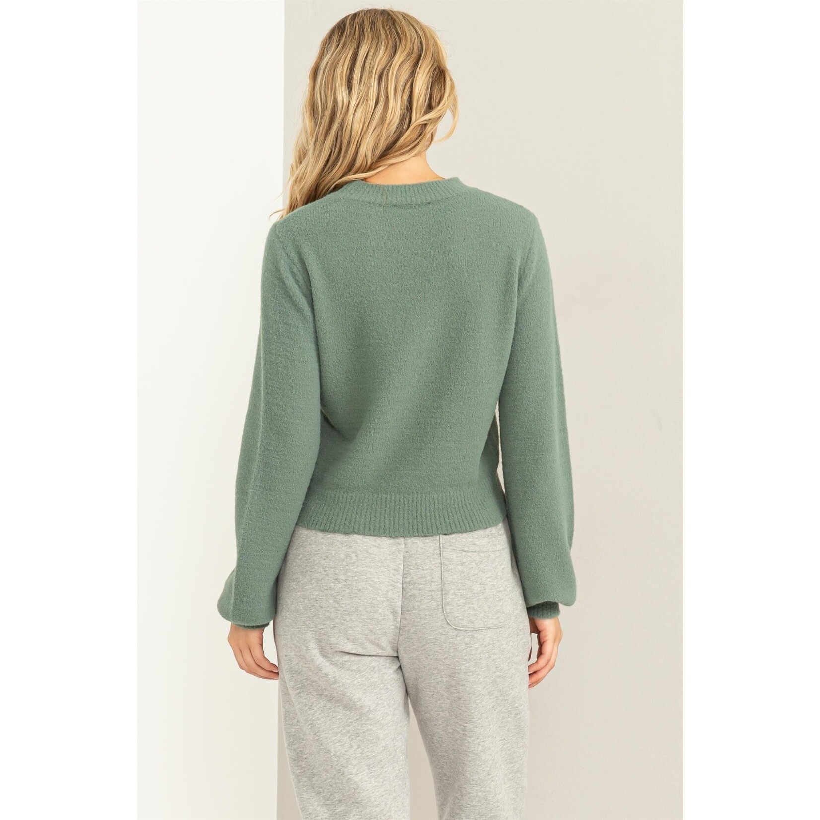 Hyfve Hyfve Cropped Long Sleeve Sweater