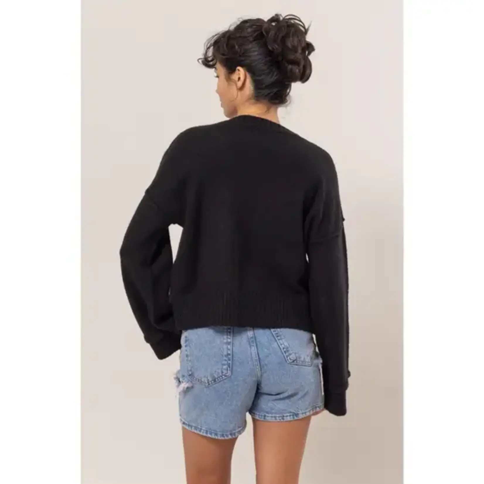 Hyfve Hyfve Oversized Black Sweater