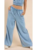 Sadie Sage Its Pouring Elastic Drawstring Pant