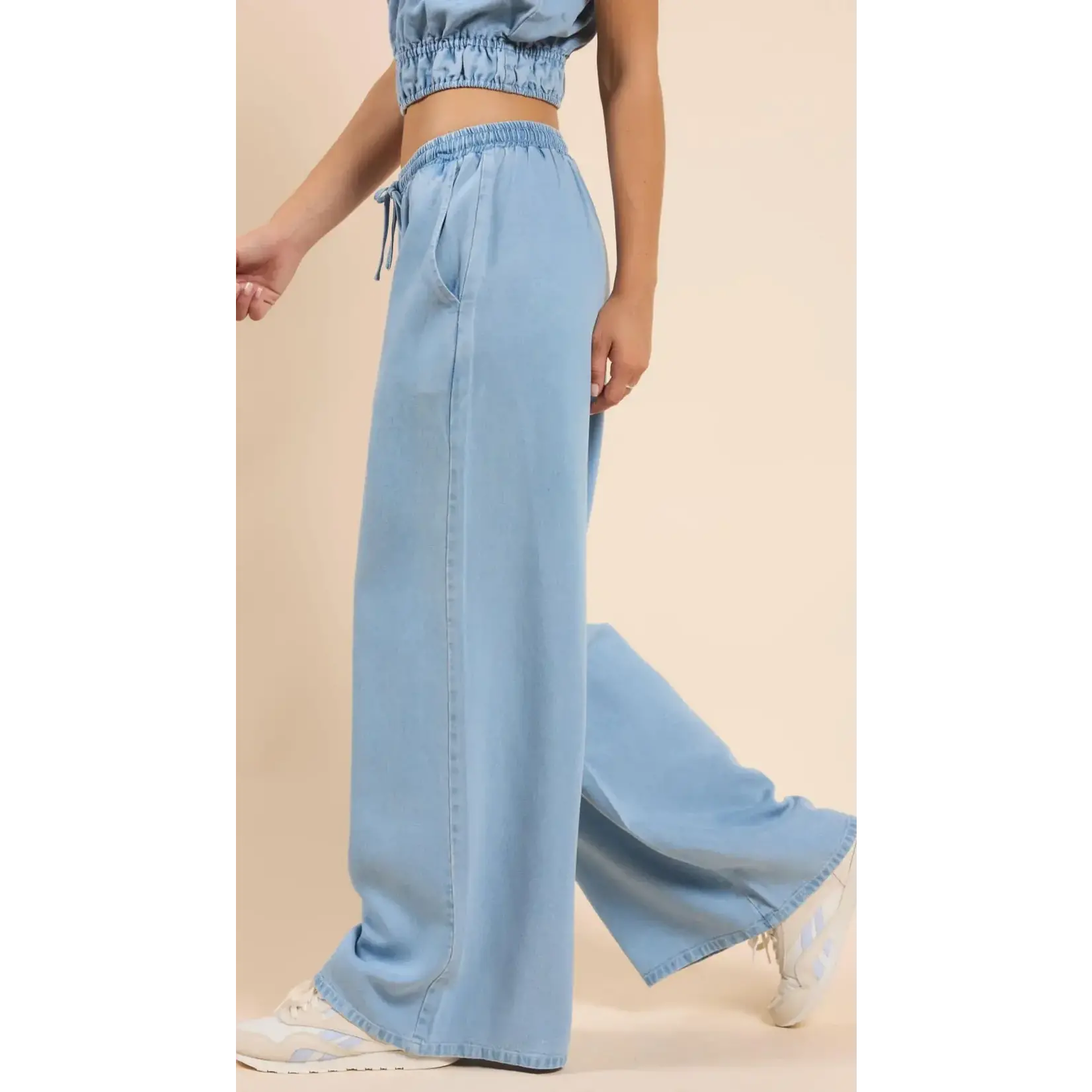 Sadie Sage Its Pouring Elastic Draawstring Pant