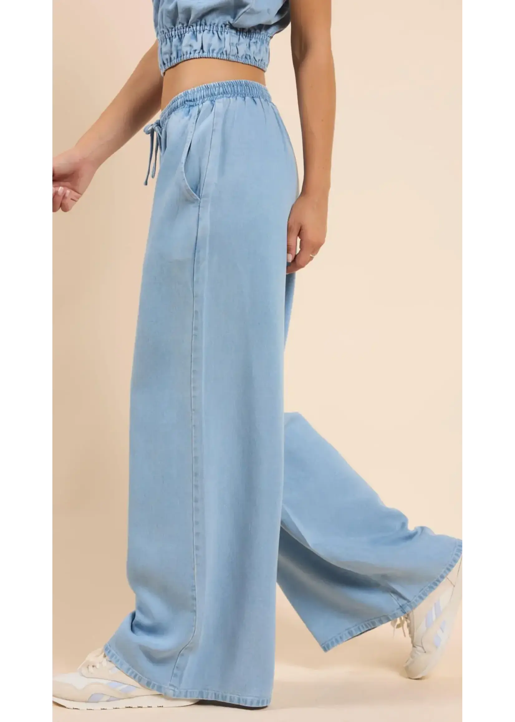 Sadie Sage Its Pouring Elastic Draawstring Pant