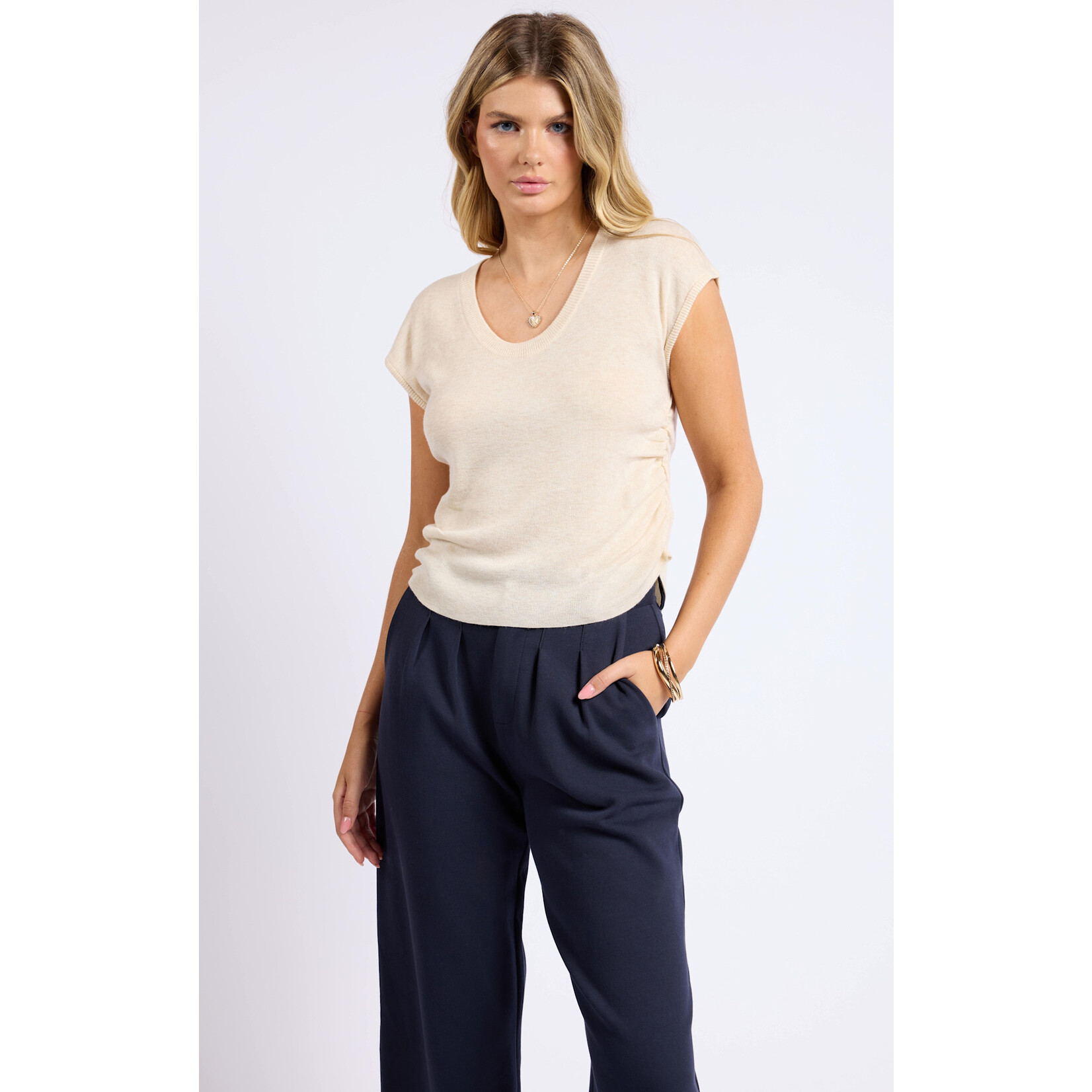 Sage The Label Jordan Side Ruched Sweater