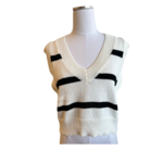Hem & Thread Stripe Sweater Vest