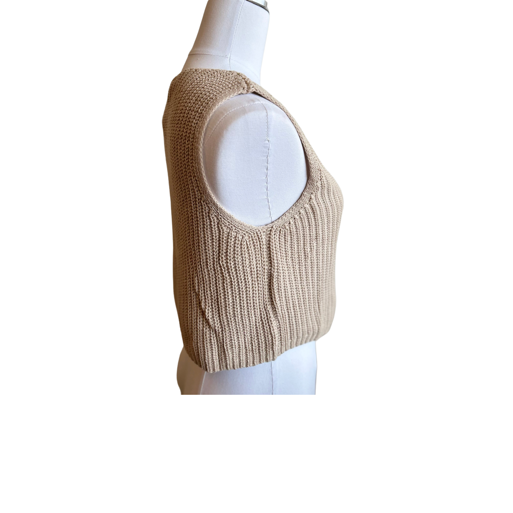 Hem & Thread Taupe Knit Vest