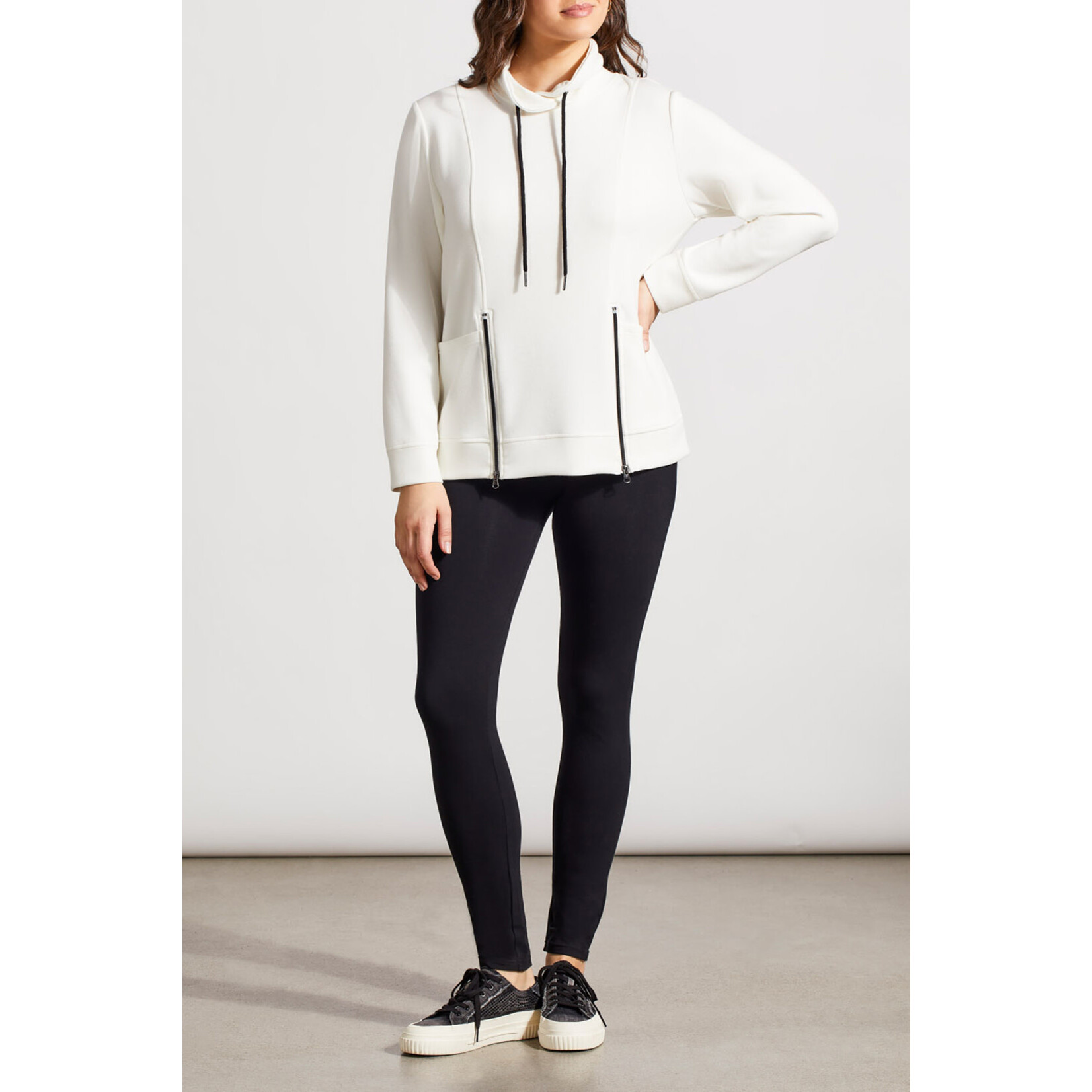 Tribal T Funnel Neck Top w/ Pockets