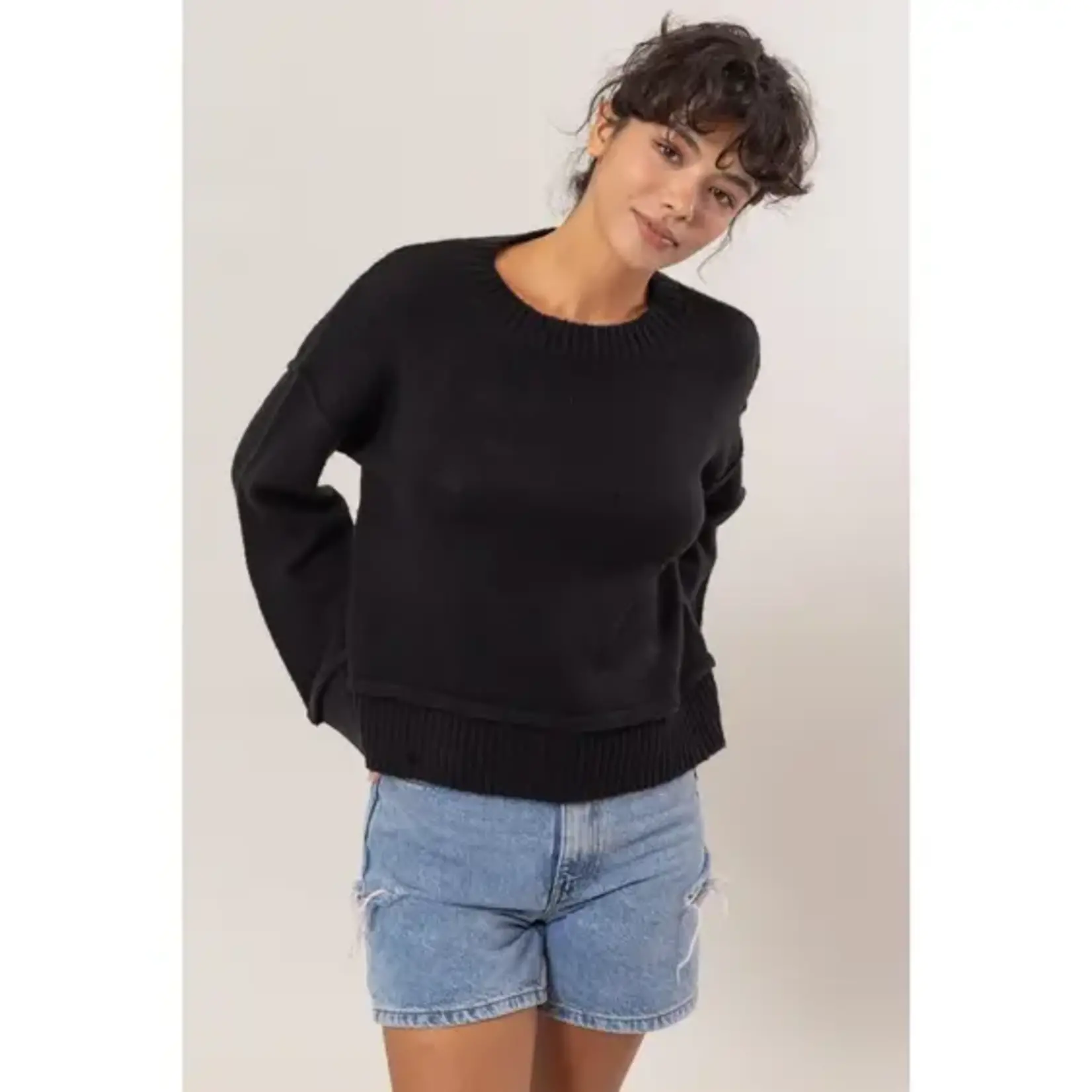 Hyfve Hyfve Oversized Black Sweater