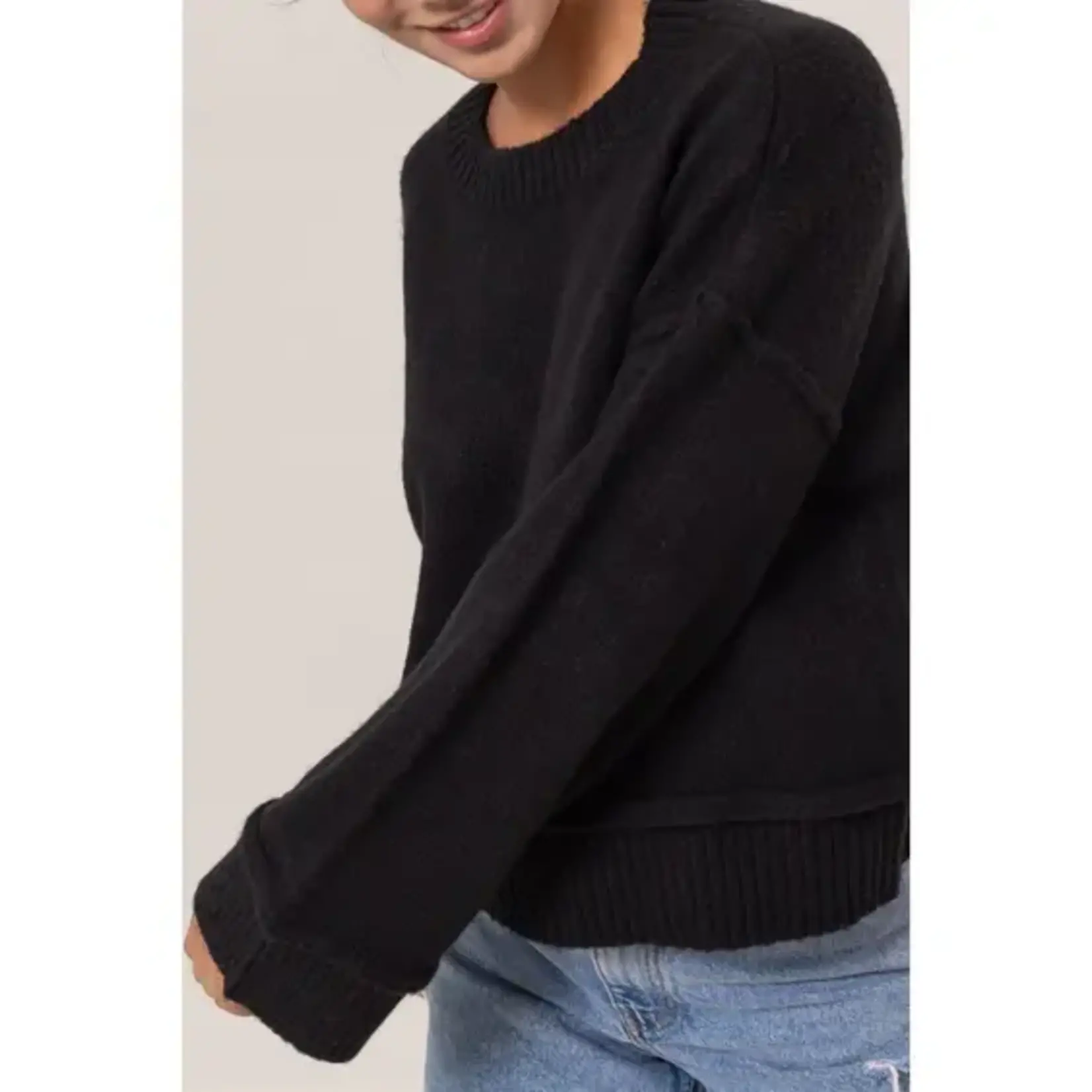 Hyfve Hyfve Oversized Black Sweater