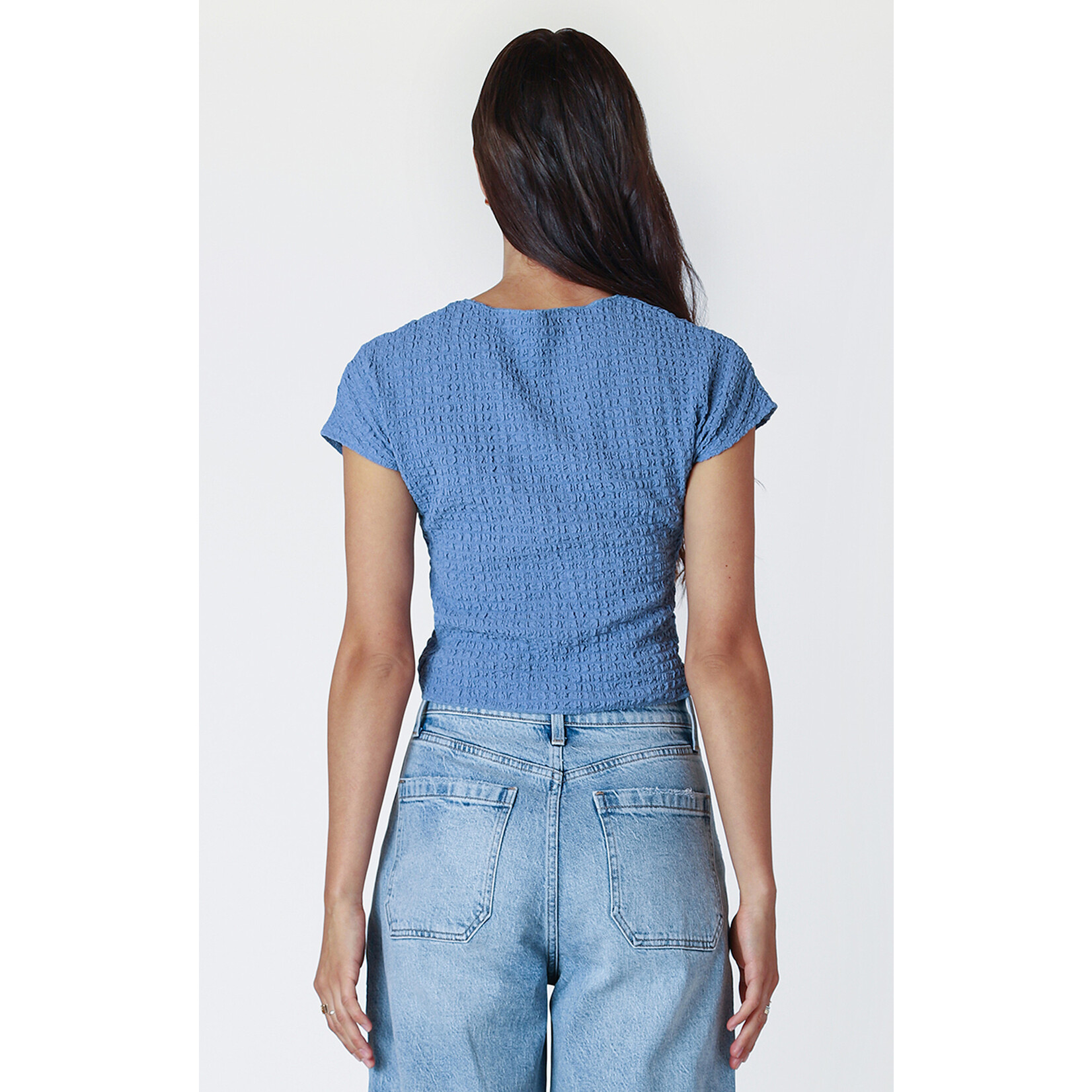 Dex Dex Cool Blue Textured Tee