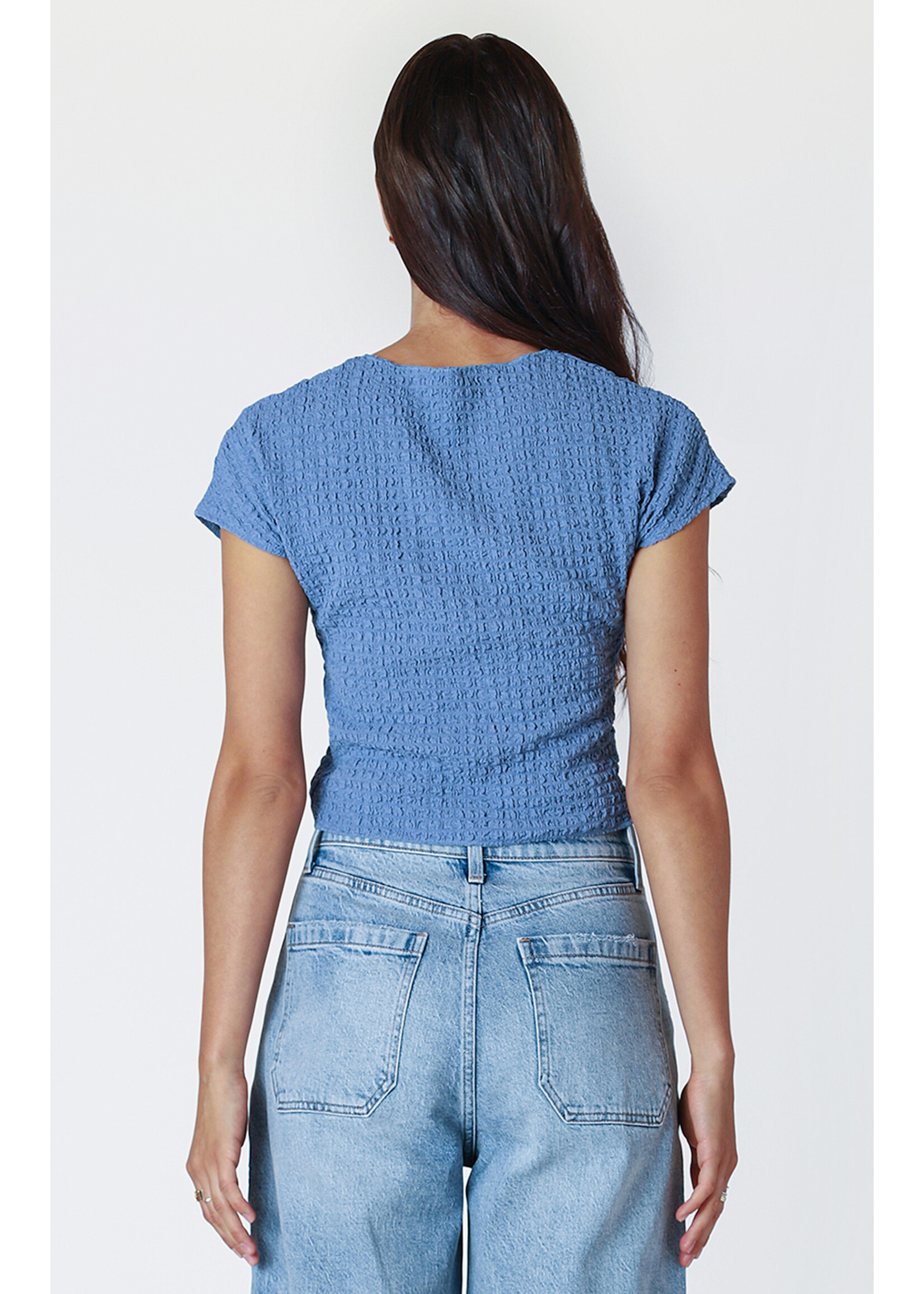 Dex Dex Cool Blue Textured Tee