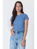 Dex Cool Blue Textured Tee