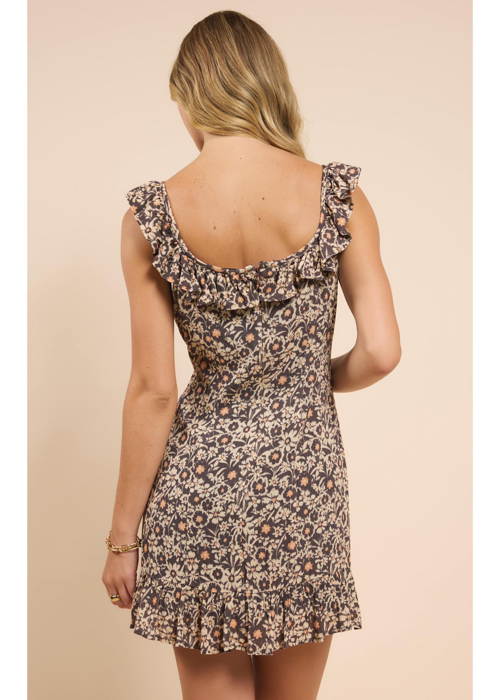 Sadie Sage SS Desert Sunset Ruffle Mini Dress