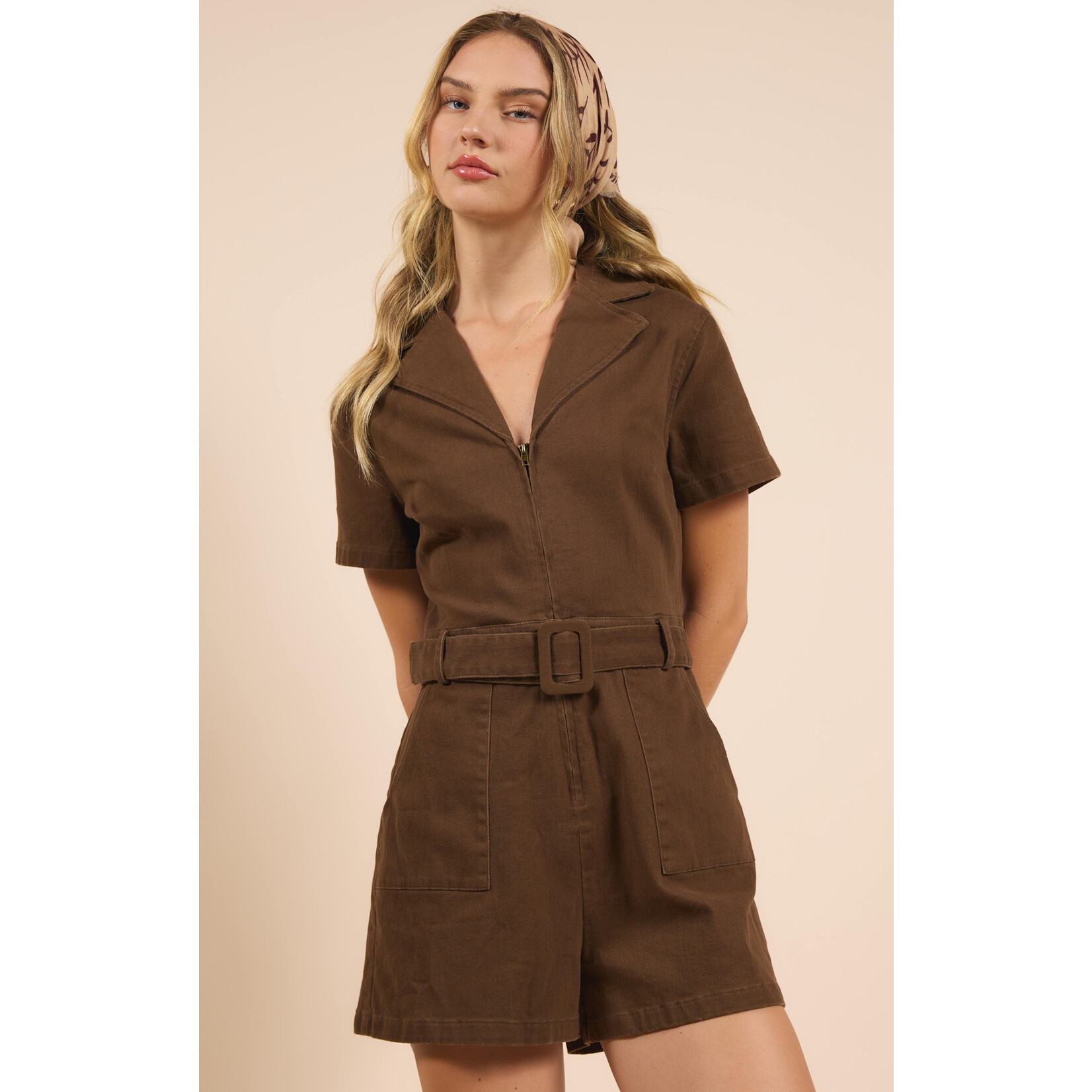 Sadie Sage Clear Eyes Zip Front Romper