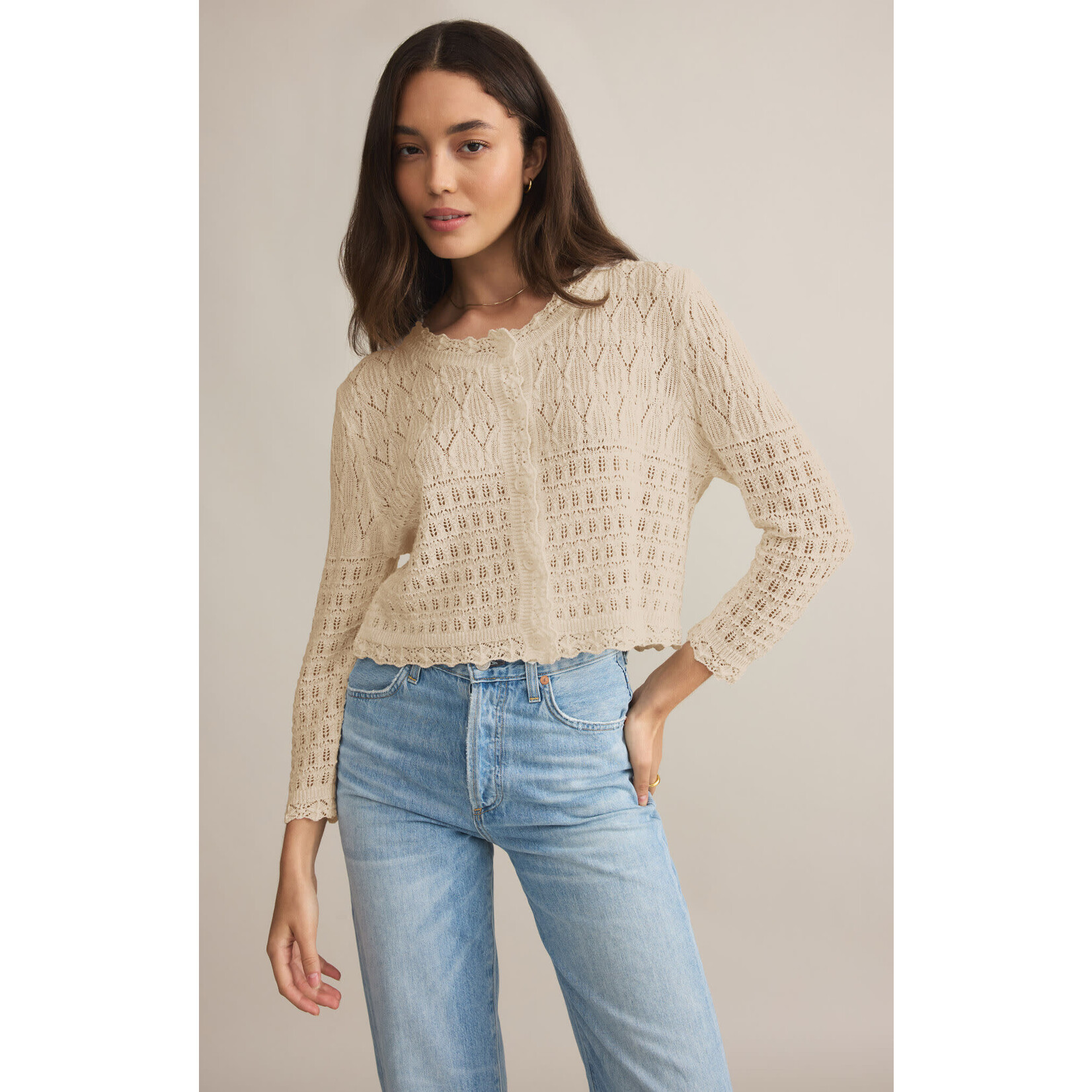Z Supply Cardi Crochet Sweater