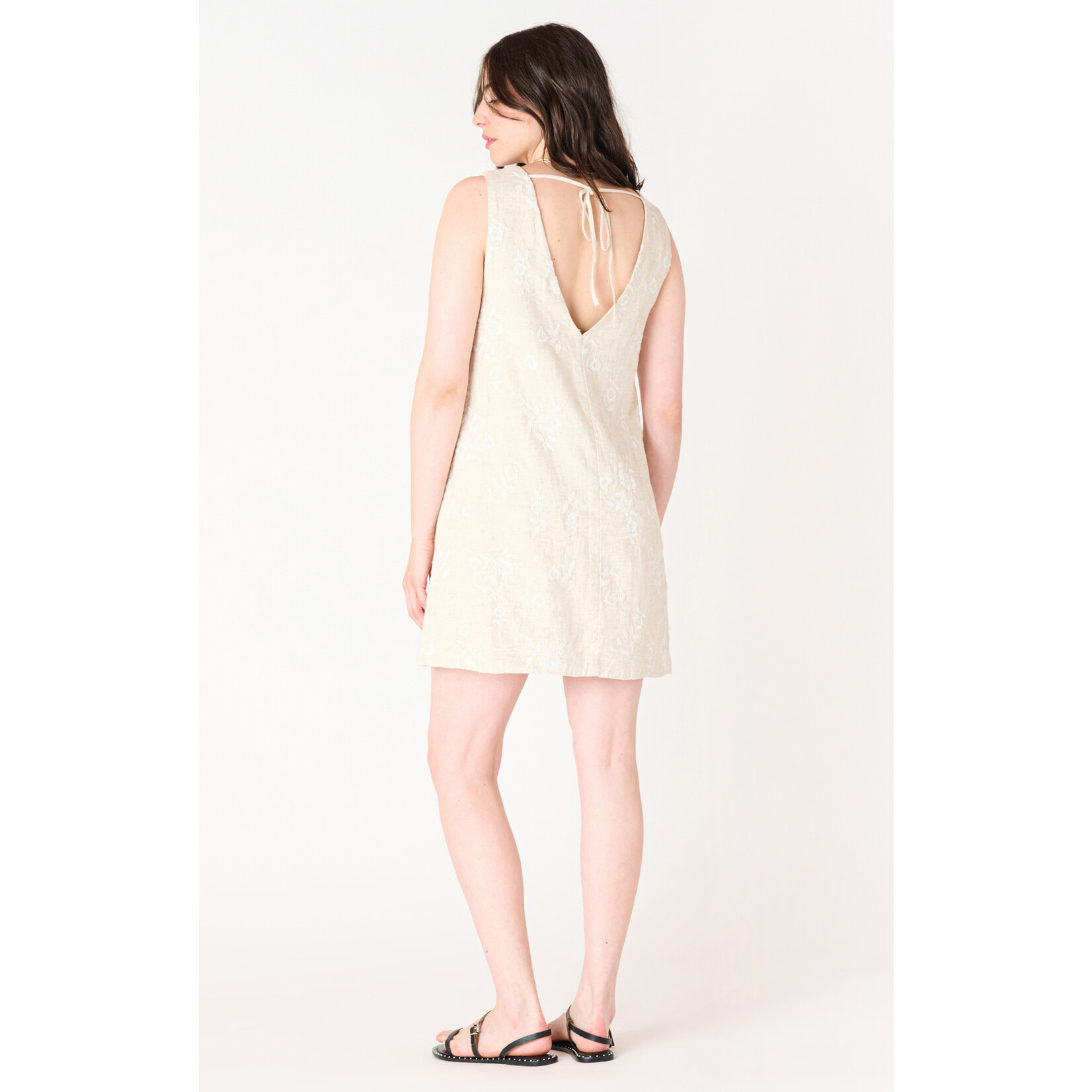 Dex Dex ivory embroidered dress