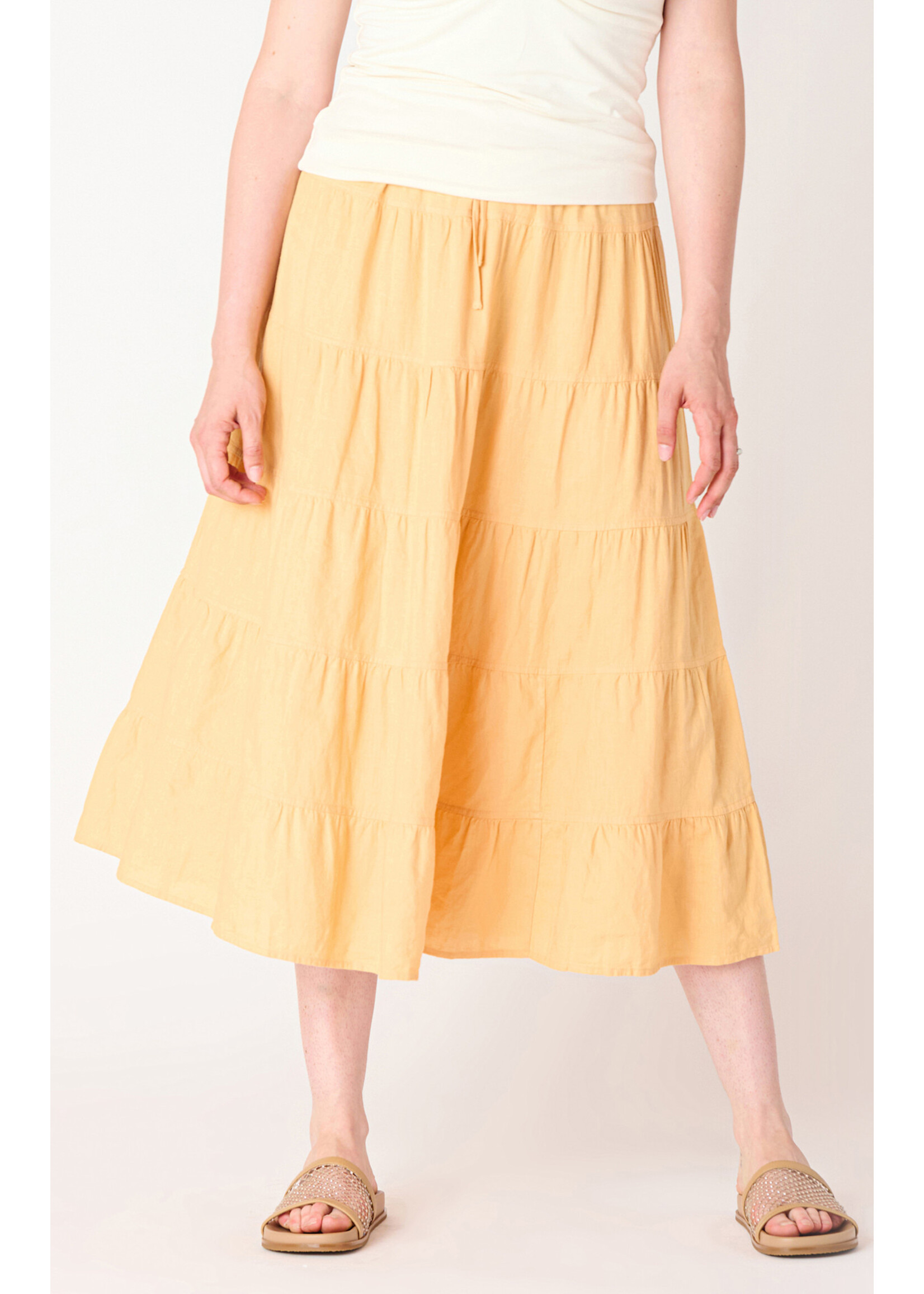 Dex Apricot Tiered Skirt