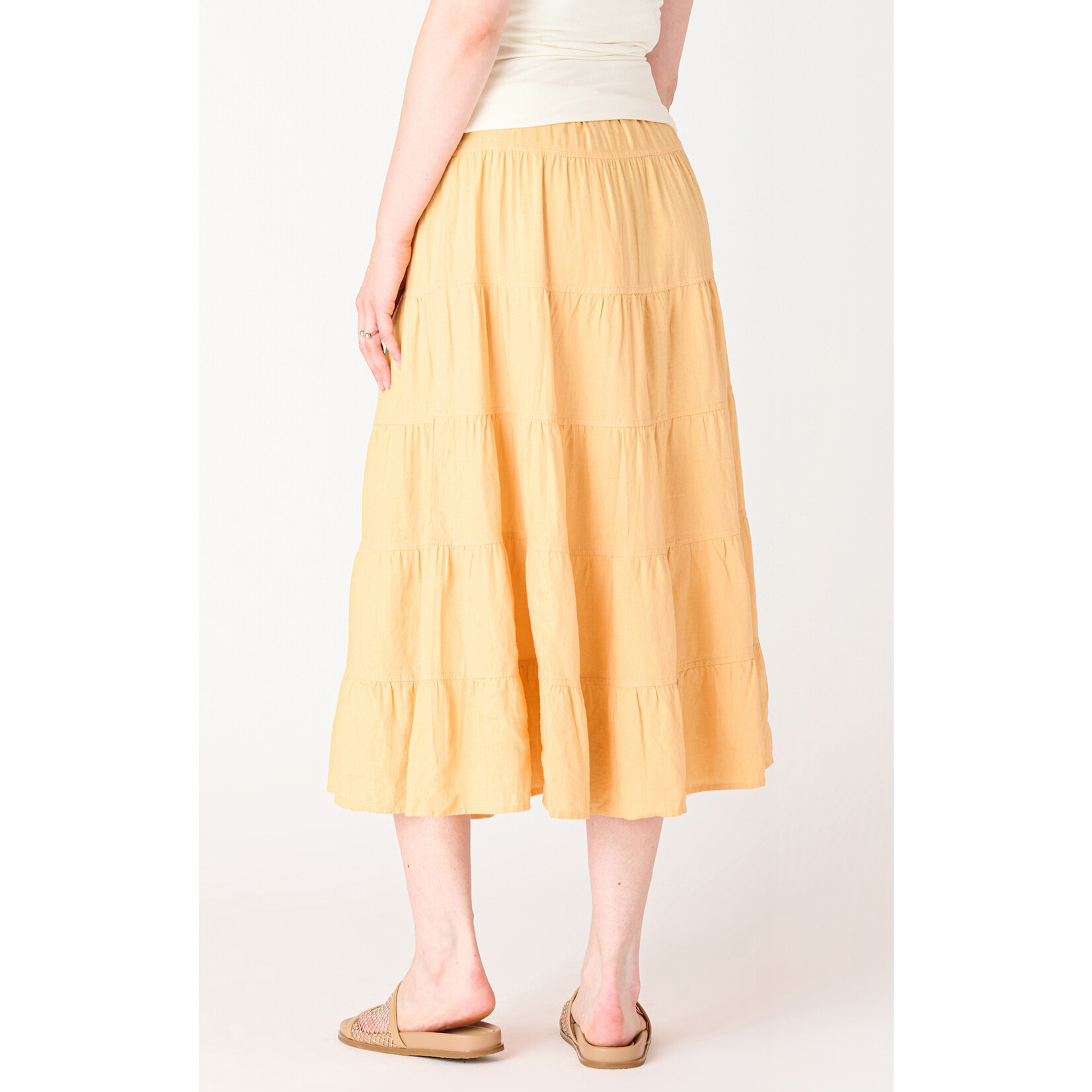 Dex Apricot Tiered Skirt