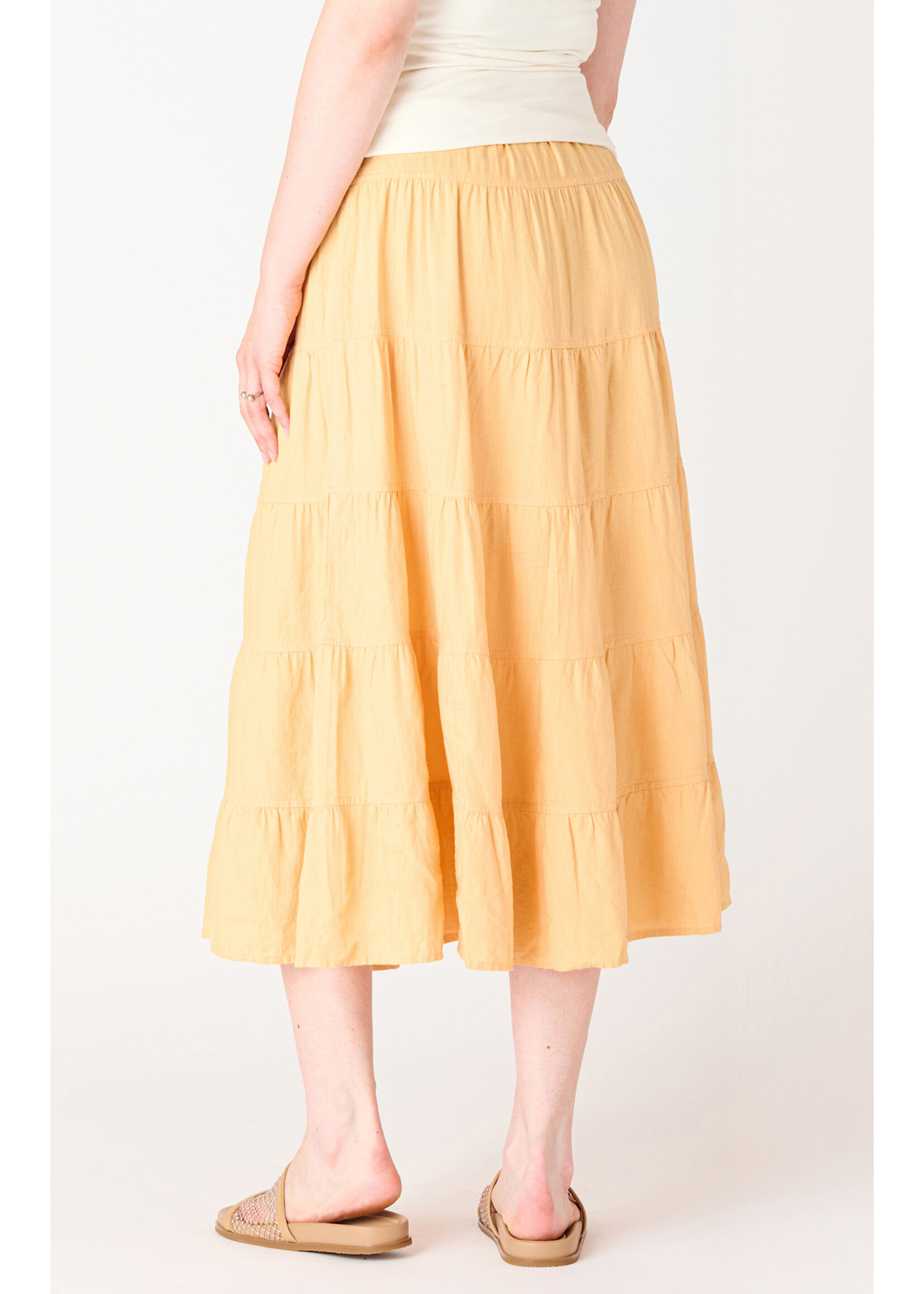 Dex Apricot Tiered Skirt