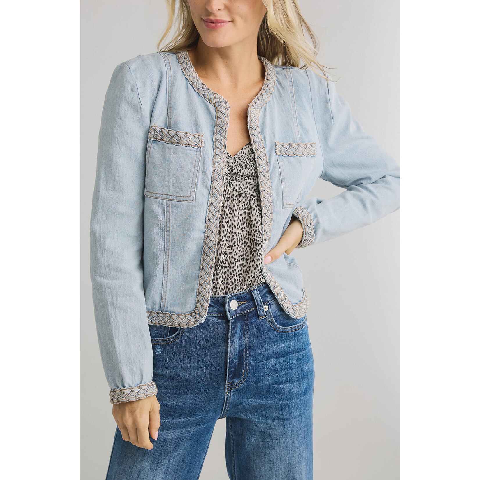 Fate Fate Braided Denim Jacket