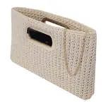 Top Handle Straw Clutch