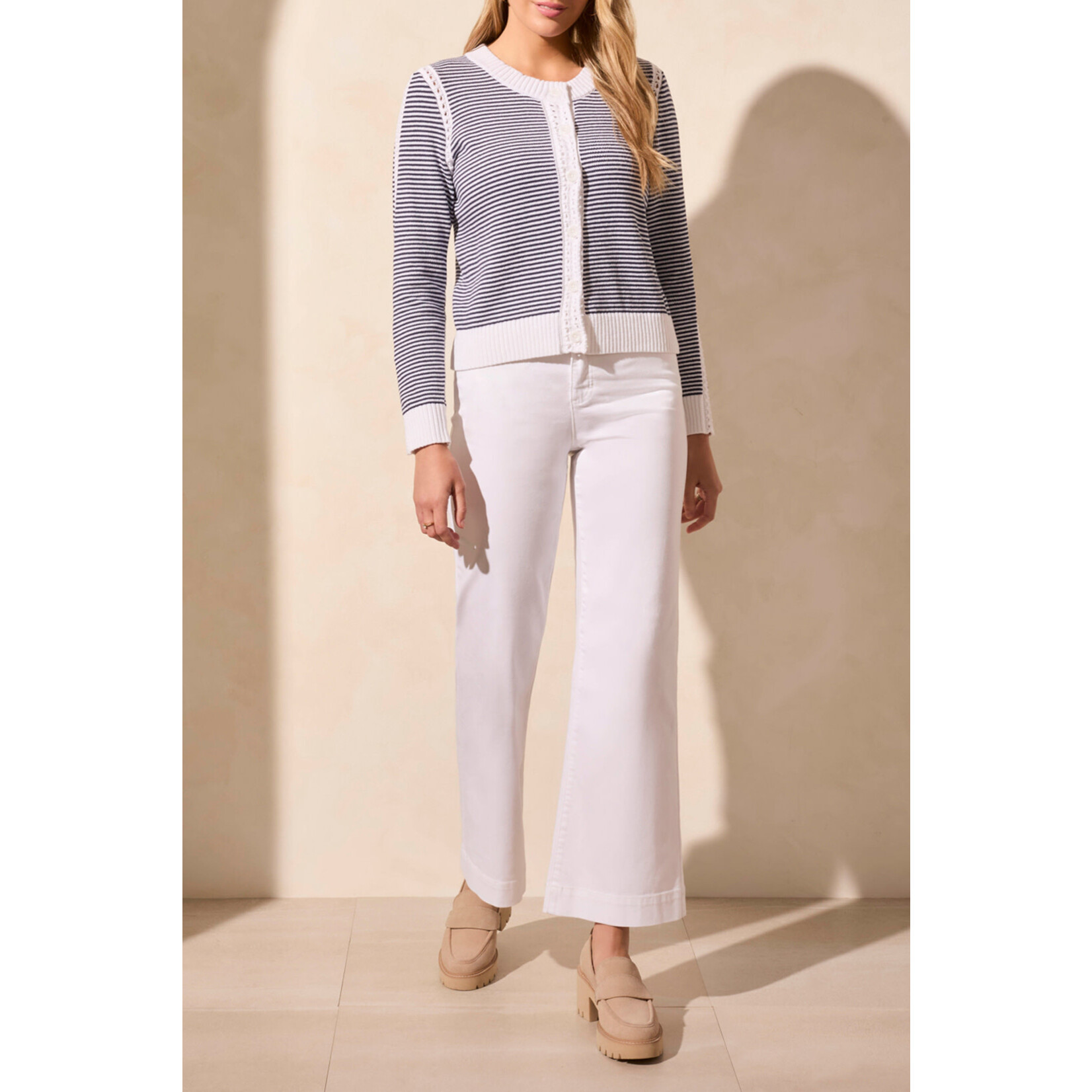 Tribal T Jet Blue Crochet Cardi