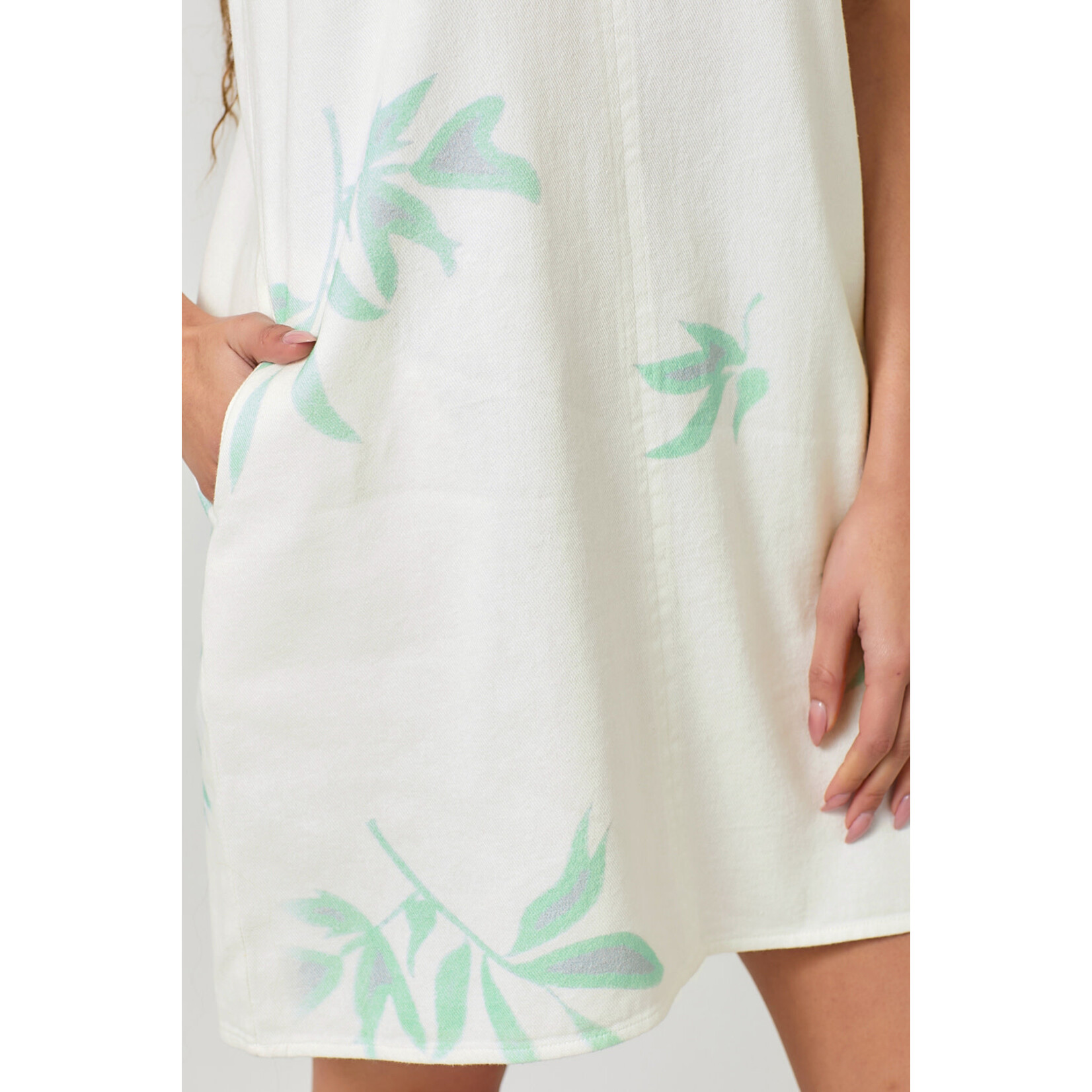 Mystree Mst Floral Denim Dress