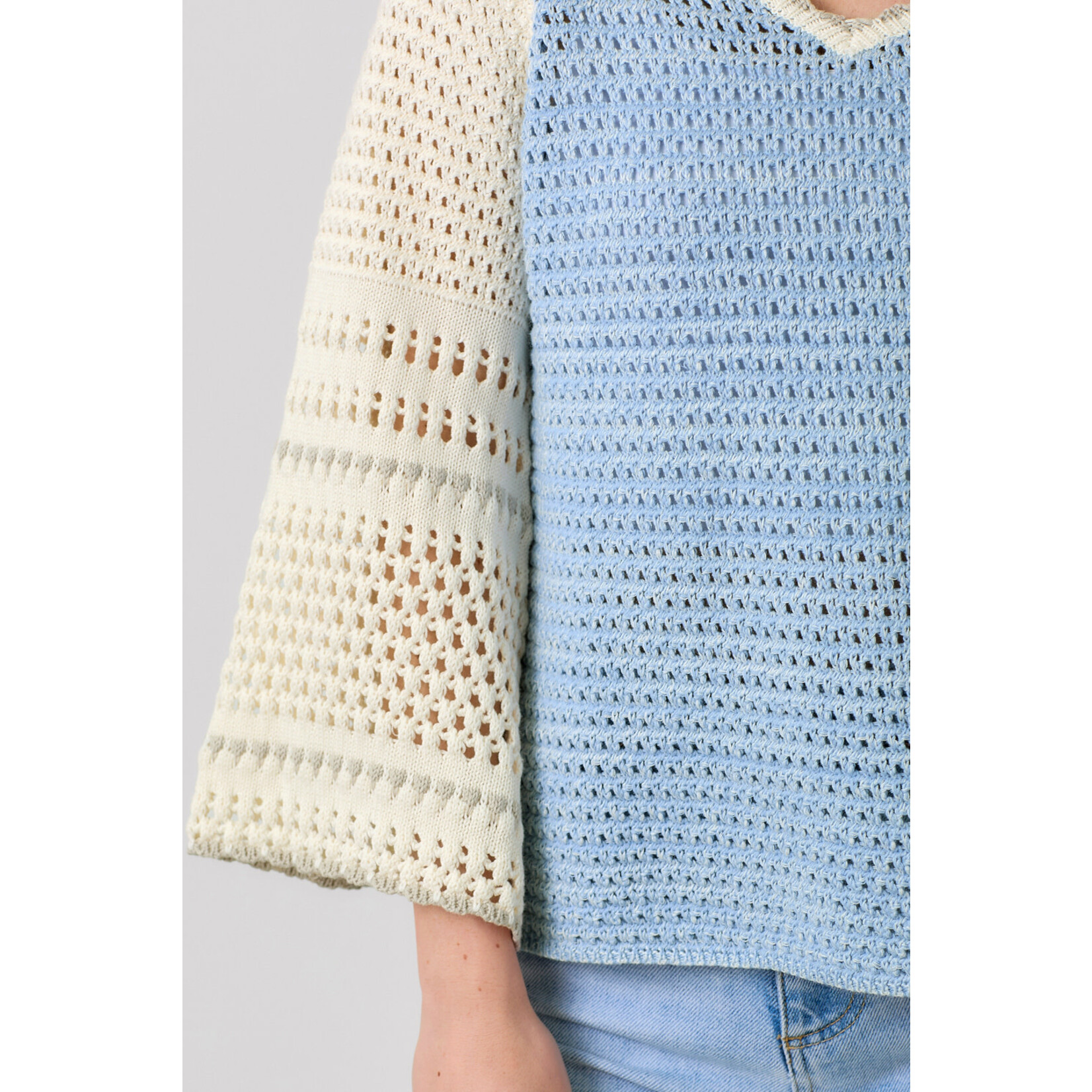 Mystree Mst Raglan Crochet Sweater
