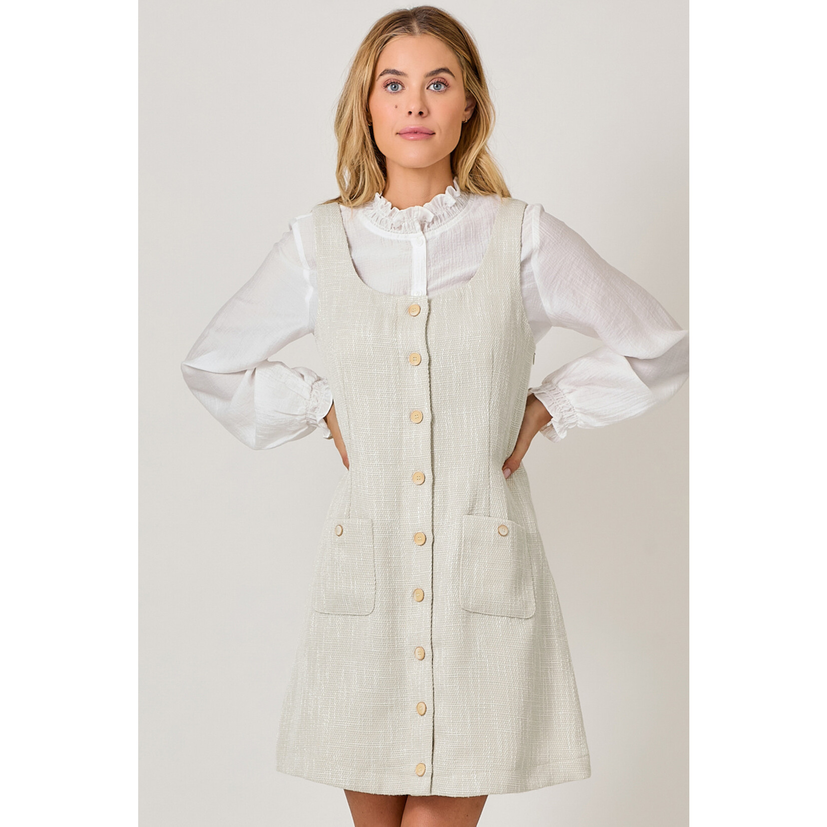 Mystree Mys Ivory Shift Dress