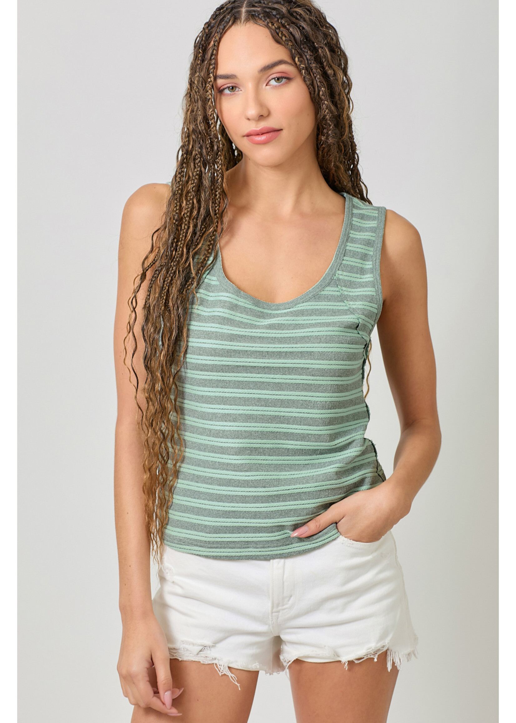 Mystree Mys Raw Edge Tank