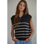 By together Black Stripe Top