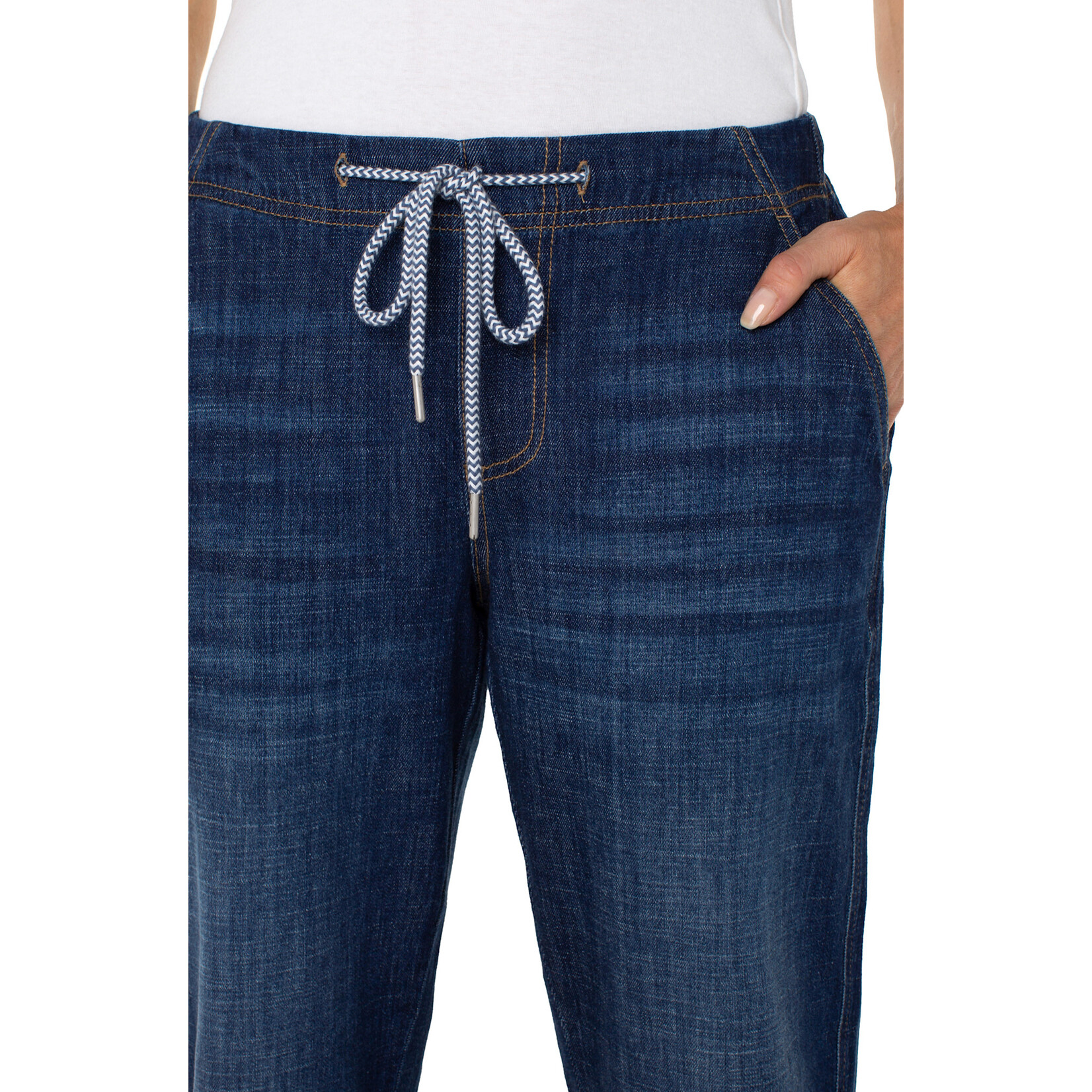 Liverpool L Rascal Crop Denim