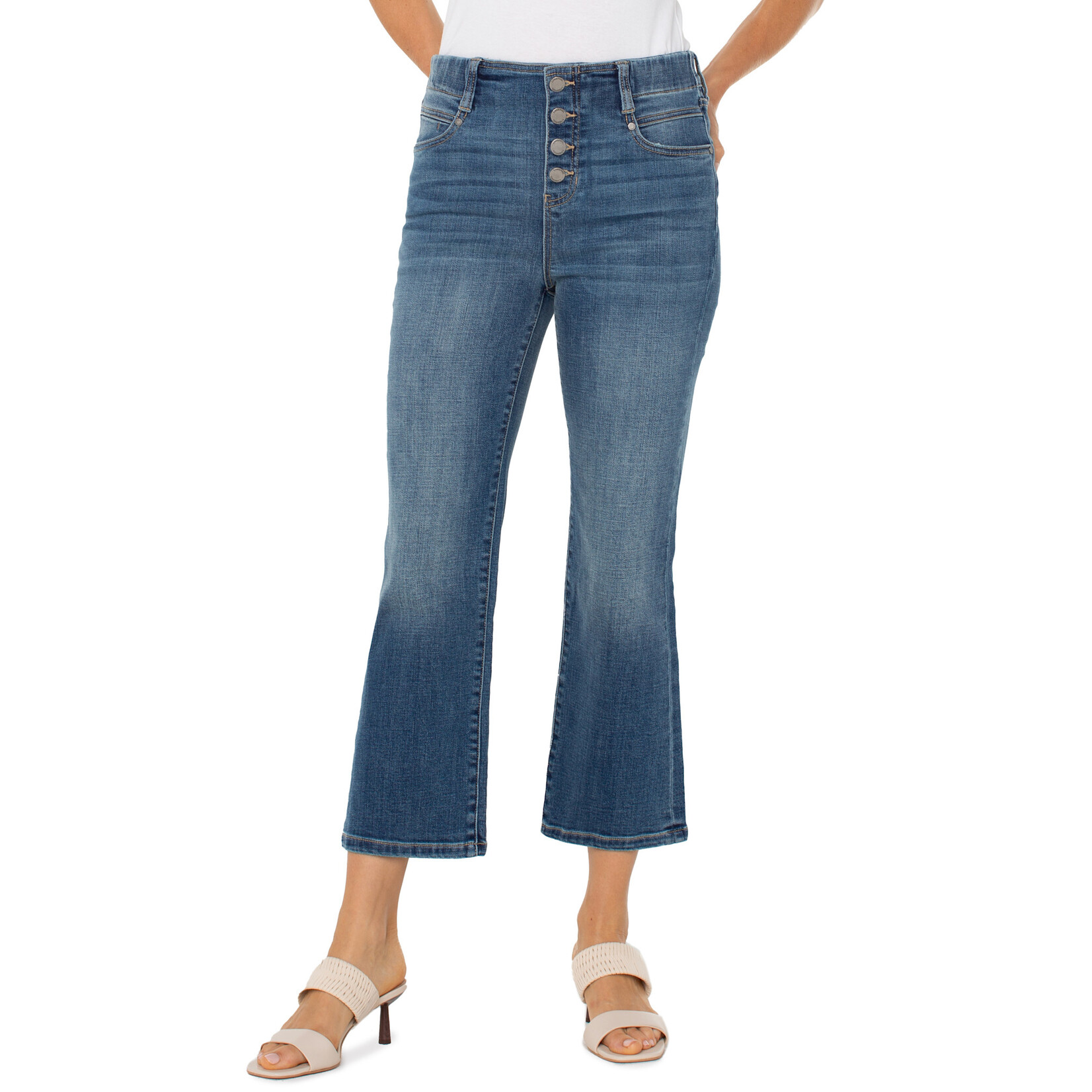 Liverpool L Gia Crop Flare Denim