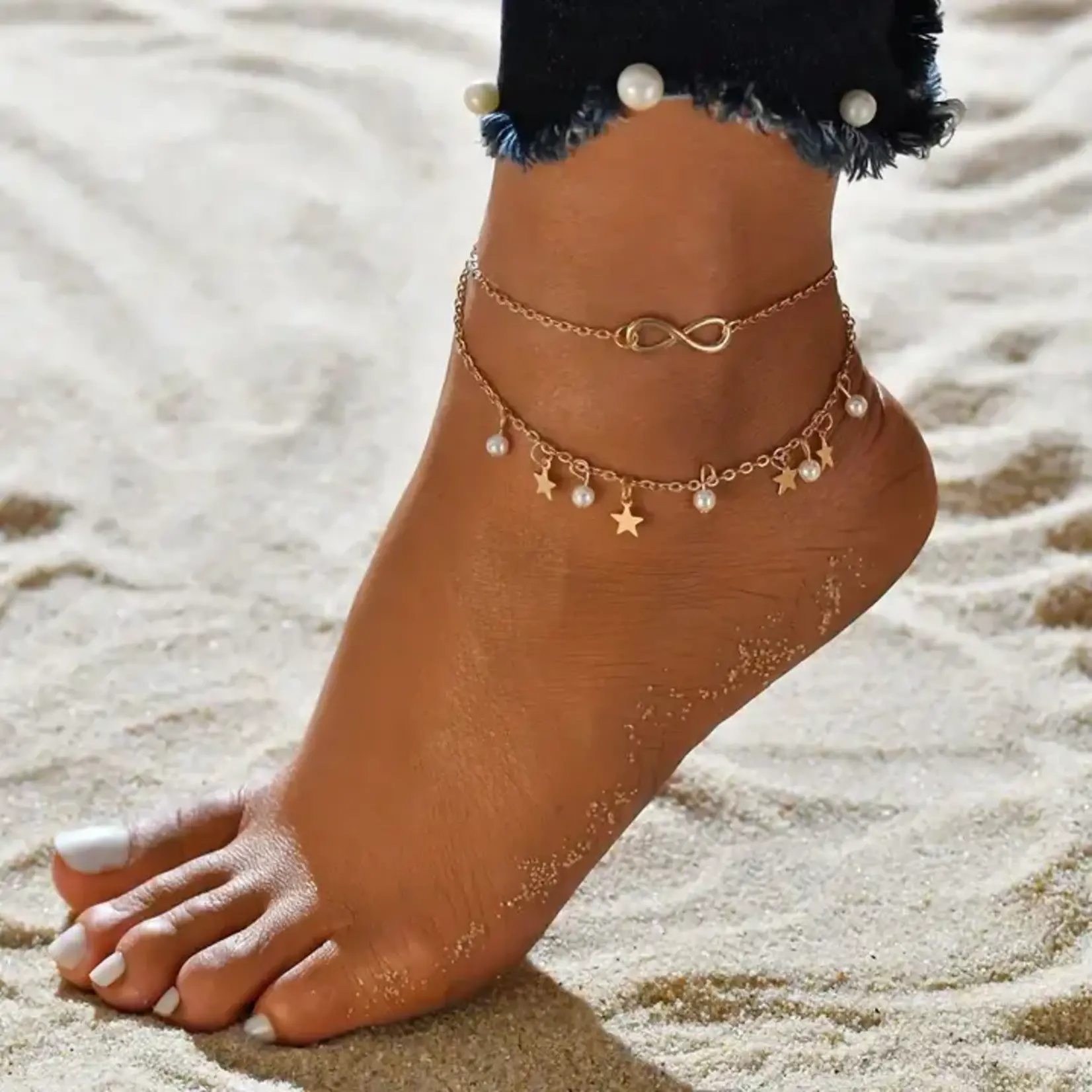Perimade P Star Pearl Anklet
