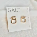 Salt Square Gold Hoop