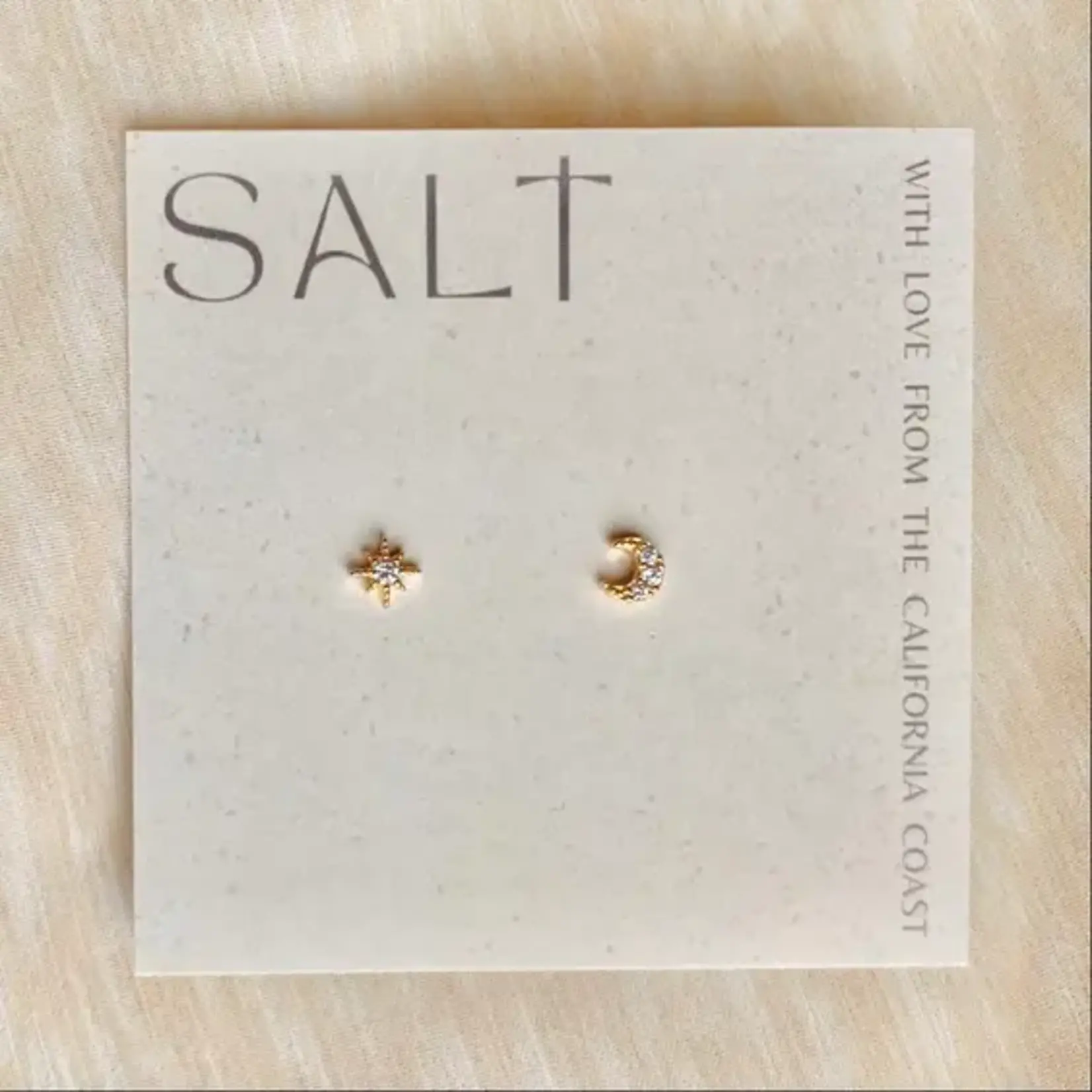 Salt Salt Star & Moon Earring